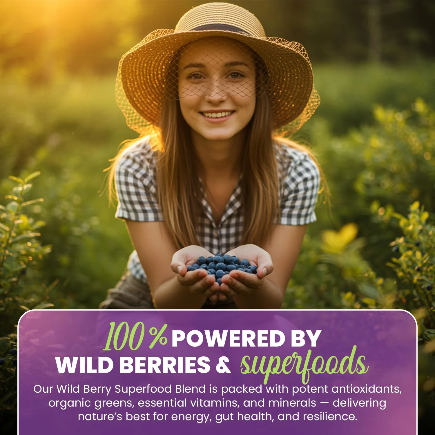 Greens+ Advanced Multi Wild Berry Superfood Powder – Organic, Vegan, Non-GMO (9.4 oz) - Image 7