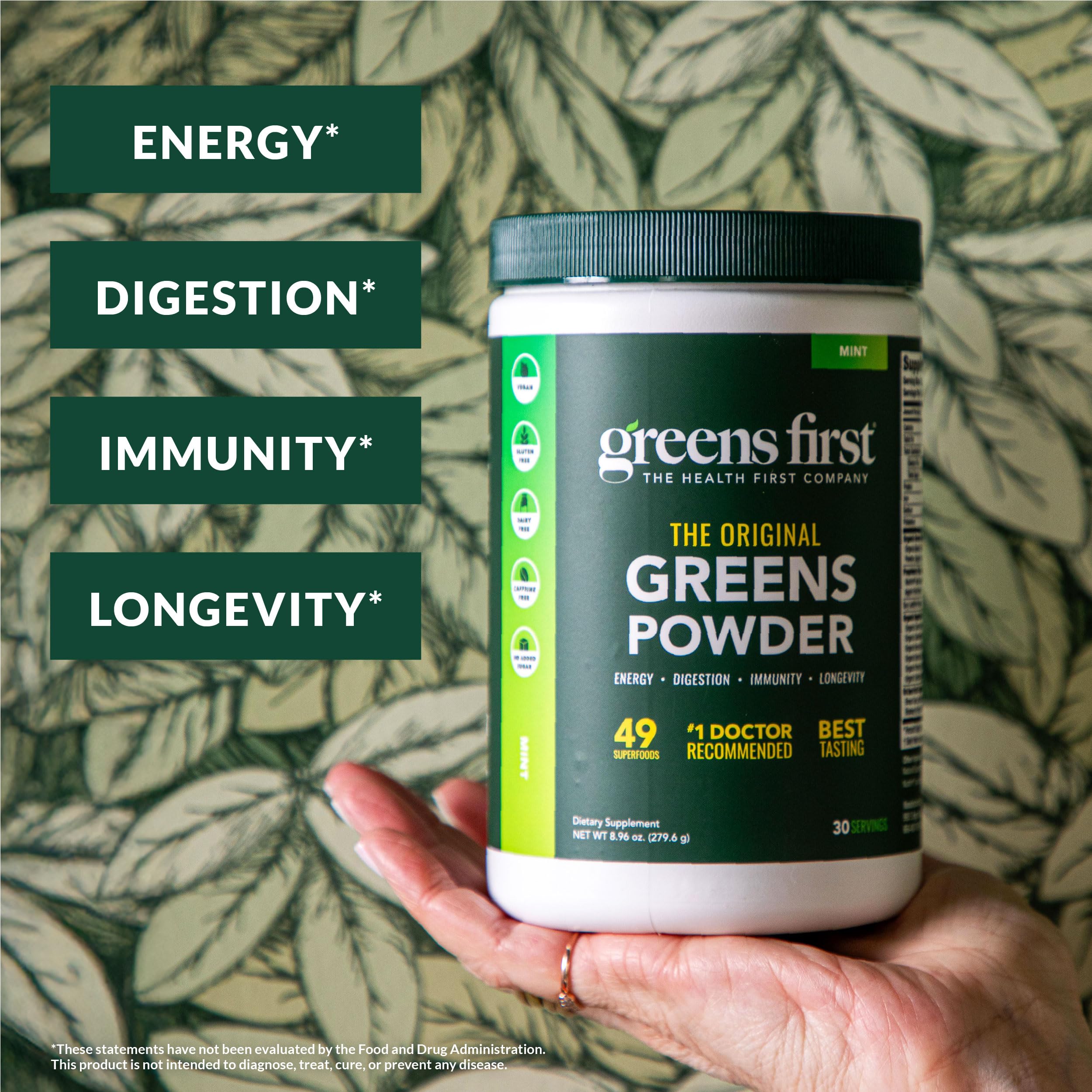 Greens First Original Greens Powder - 49 Superfoods, Berry, 30 Servings - Image 2