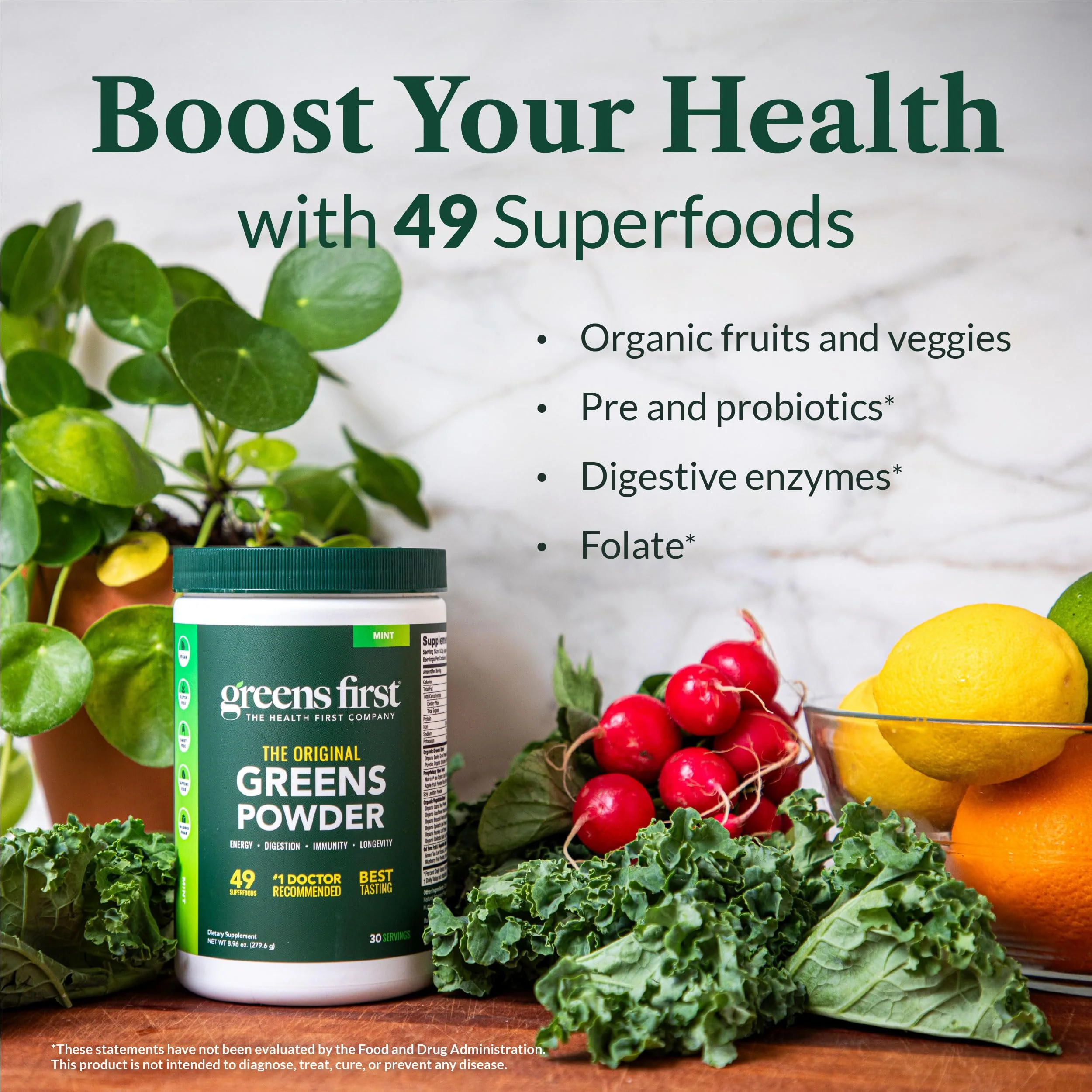 Greens First Original Greens Powder - 49 Superfoods, Organic, Vegan (Chocolate, 30 Servings) - Image 4
