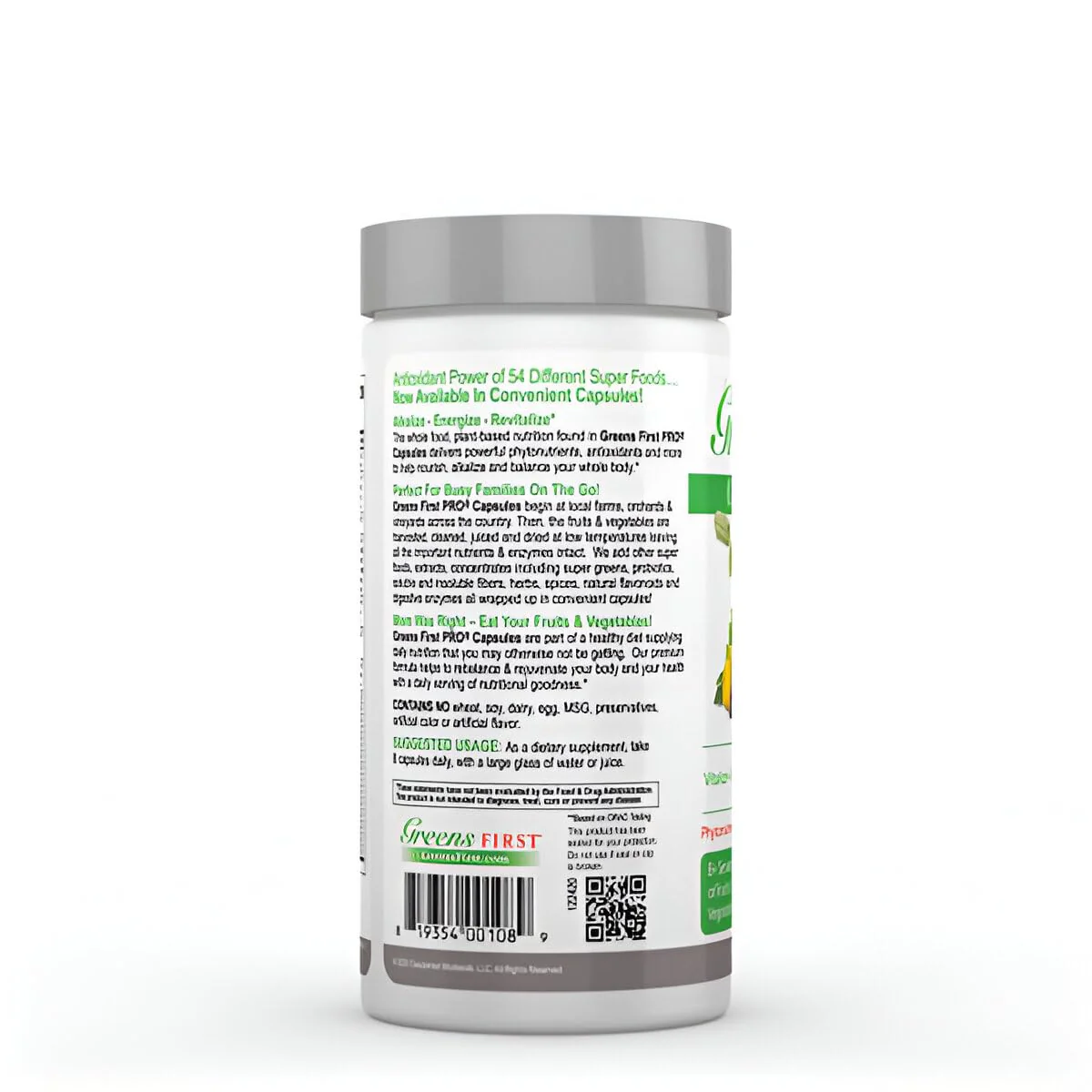 Greens First Phytonutrient Capsules – 54 Superfoods, Organic Fruits & Veggies, Probiotics & Digestive Enzymes – 180 Capsules - Image 5