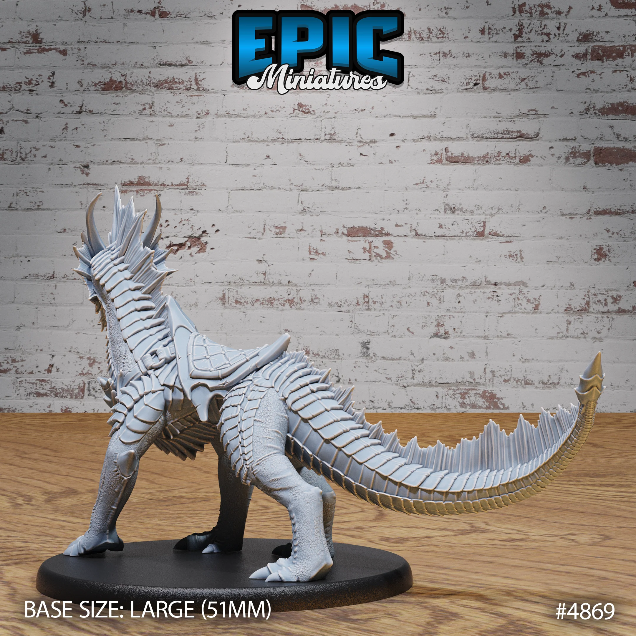 Guard Drake Silver Miniature #4869-#4871 | Epic Miniatures | D&D Tabletop RPG - Image 3
