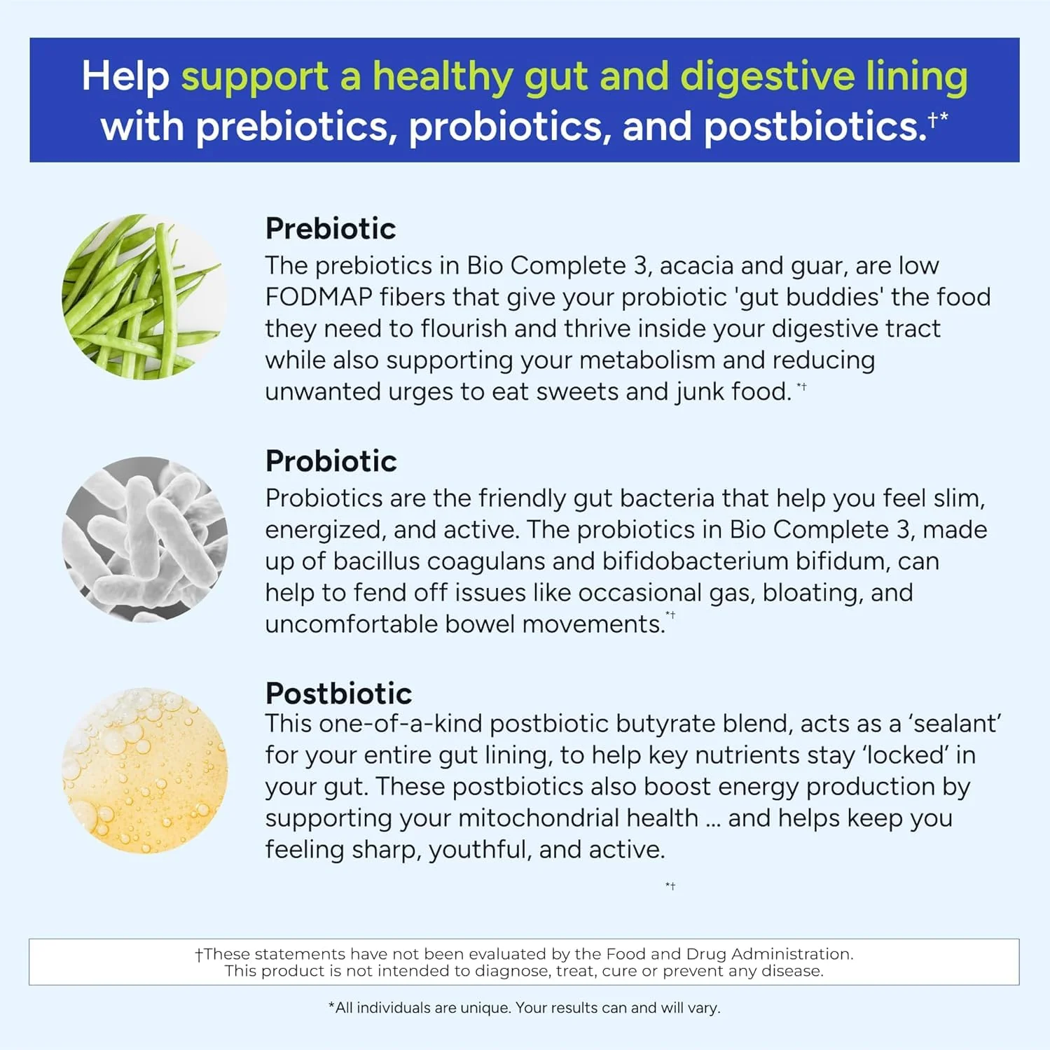 Gundry MD Bio Complete 3 — 3-in-1 Prebiotic, Probiotic, Postbiotic for Gut Health (90-Day Supply) - Image 11