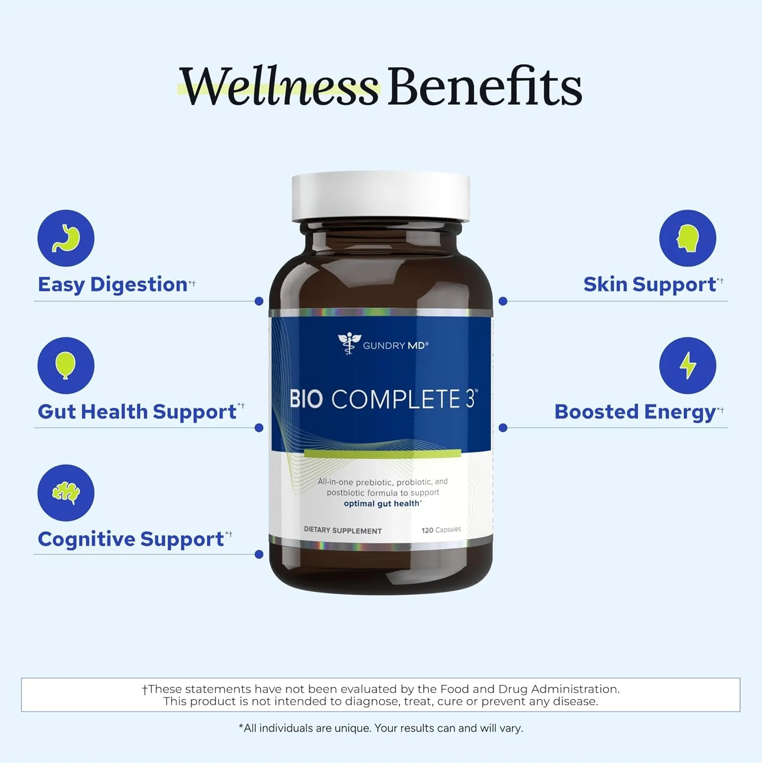Gundry MD Bio Complete 3 — 3-in-1 Prebiotic, Probiotic, Postbiotic for Gut Health (90-Day Supply) - Image 12