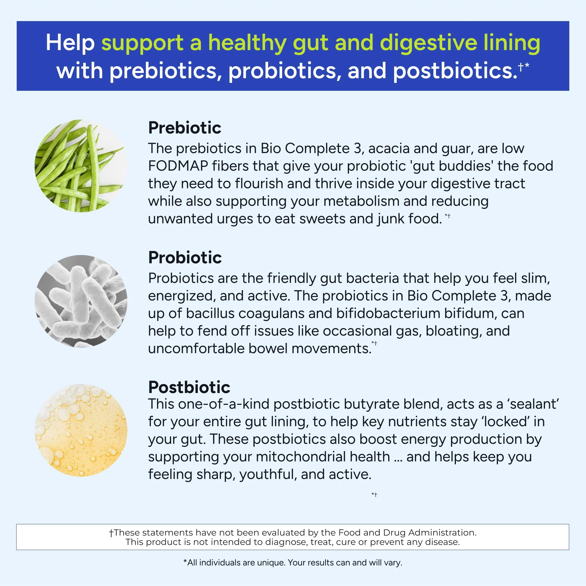 Gundry MD Bio Complete 3 — 3-in-1 Probiotics for Digestion, Energy, and Skin | 30 Day Supply - Image 4