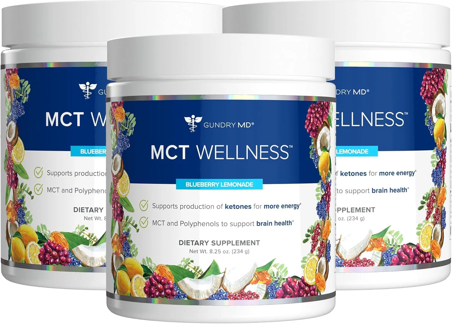 Gundry MD MCT Wellness Powder – Energy, Ketone Support & Brain Health | Keto Friendly, Sugar Free (90 Day Supply) – Blueberry Lemonade - Image 8