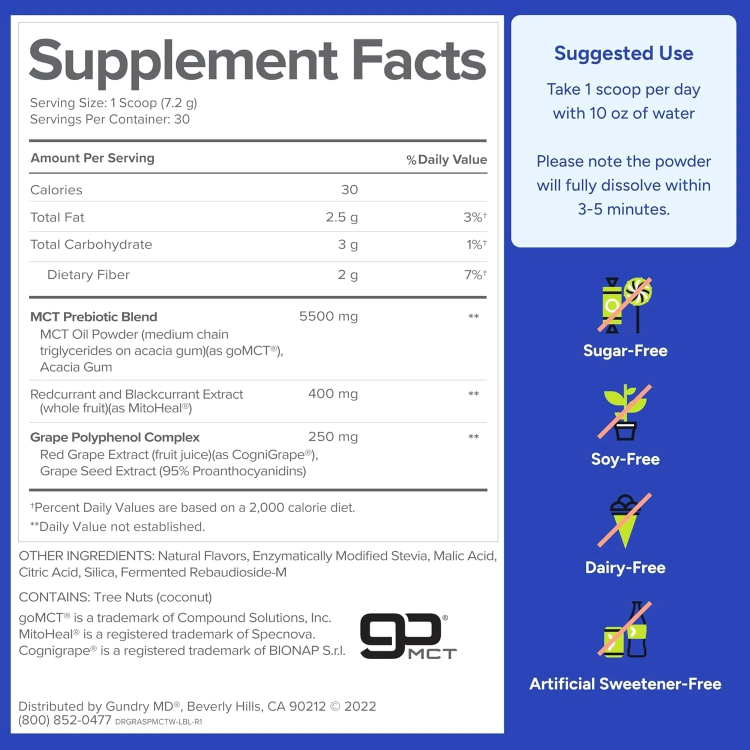 Gundry MD MCT Wellness Powder Raspberry Medley – Energy, Ketone Support, Sugar Free (90 Day Supply) - Image 7