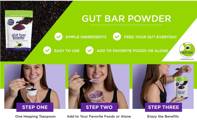 GUT BAR Aronia Powder | Aronia Berry Powder | 52 Servings | Digestive Support & Gut Health - Image 2