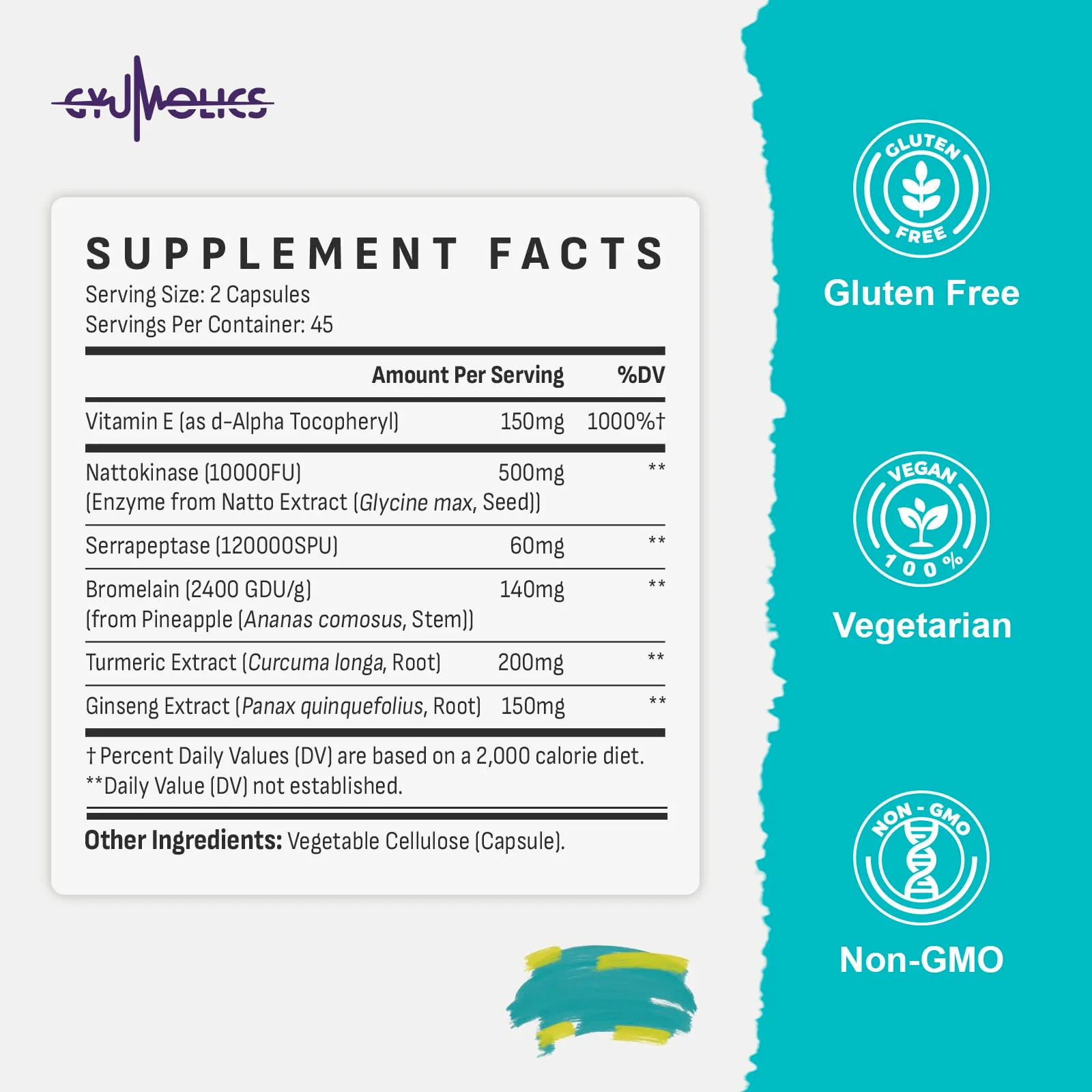 Gyumolics Nattokinase 10000FU – Organic Enzyme Blend for Movement Comfort, 180 Capsules - Image 5