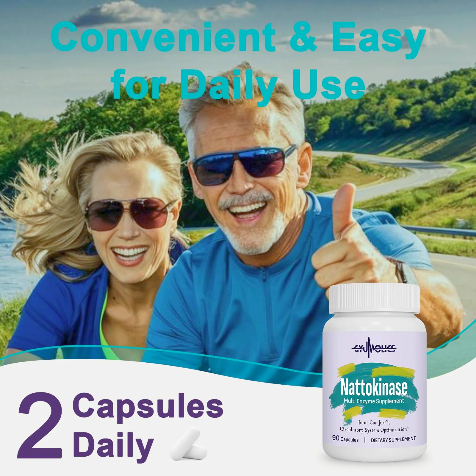 Gyumolics Nattokinase 10000FU – Organic Enzyme Blend for Movement Comfort, 180 Capsules - Image 6