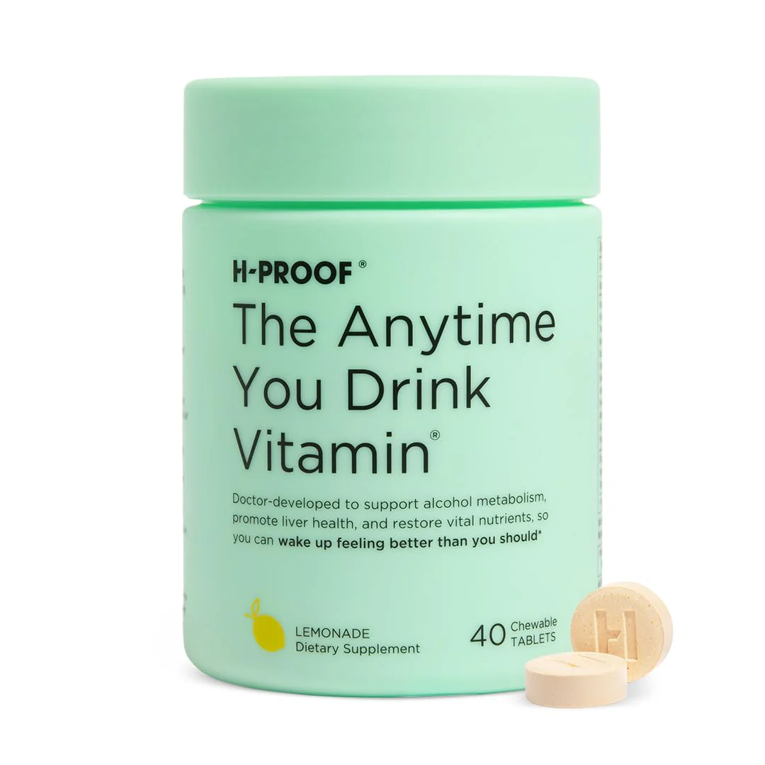 H-PROOF The Anytime You Drink Vitamin – 40 Chewables, Vegan, Lemonade - Image 10