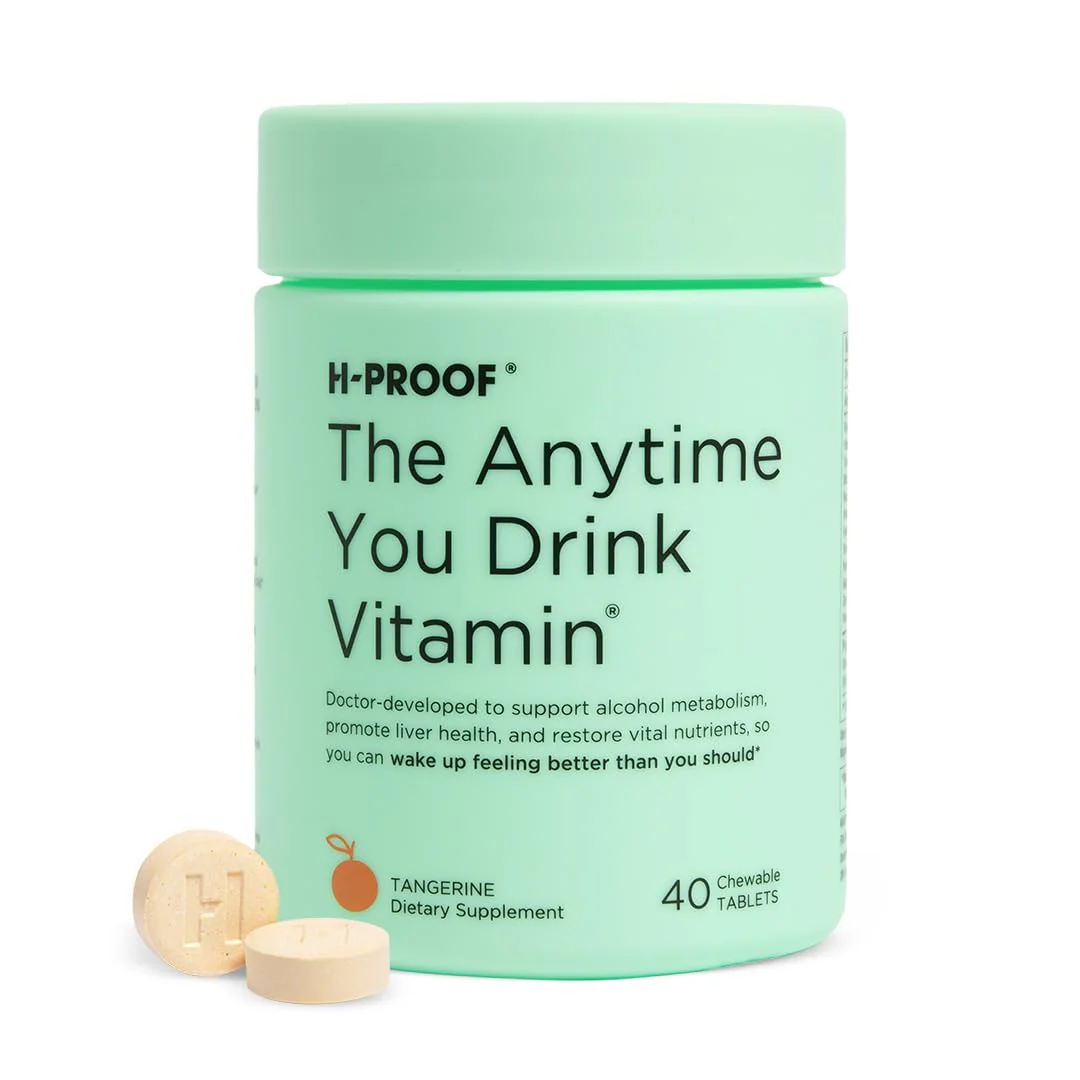 H-PROOF The Anytime You Drink Vitamin – Metabolism Support, Liver Health & Immunity with Electrolytes | 40 Chewable Tablets (Vegan, Tangerine) - Image 10