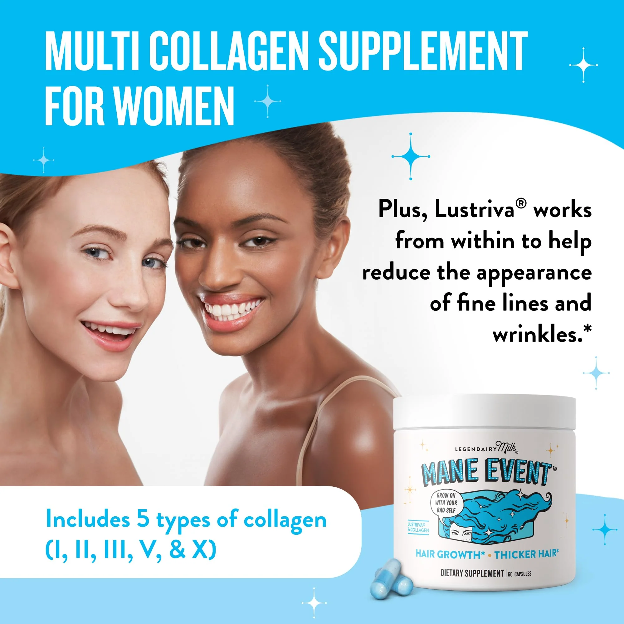 Hair Growth Vitamins for Women – Biotin, Collagen & Lustriva | Mane Event - Image 8