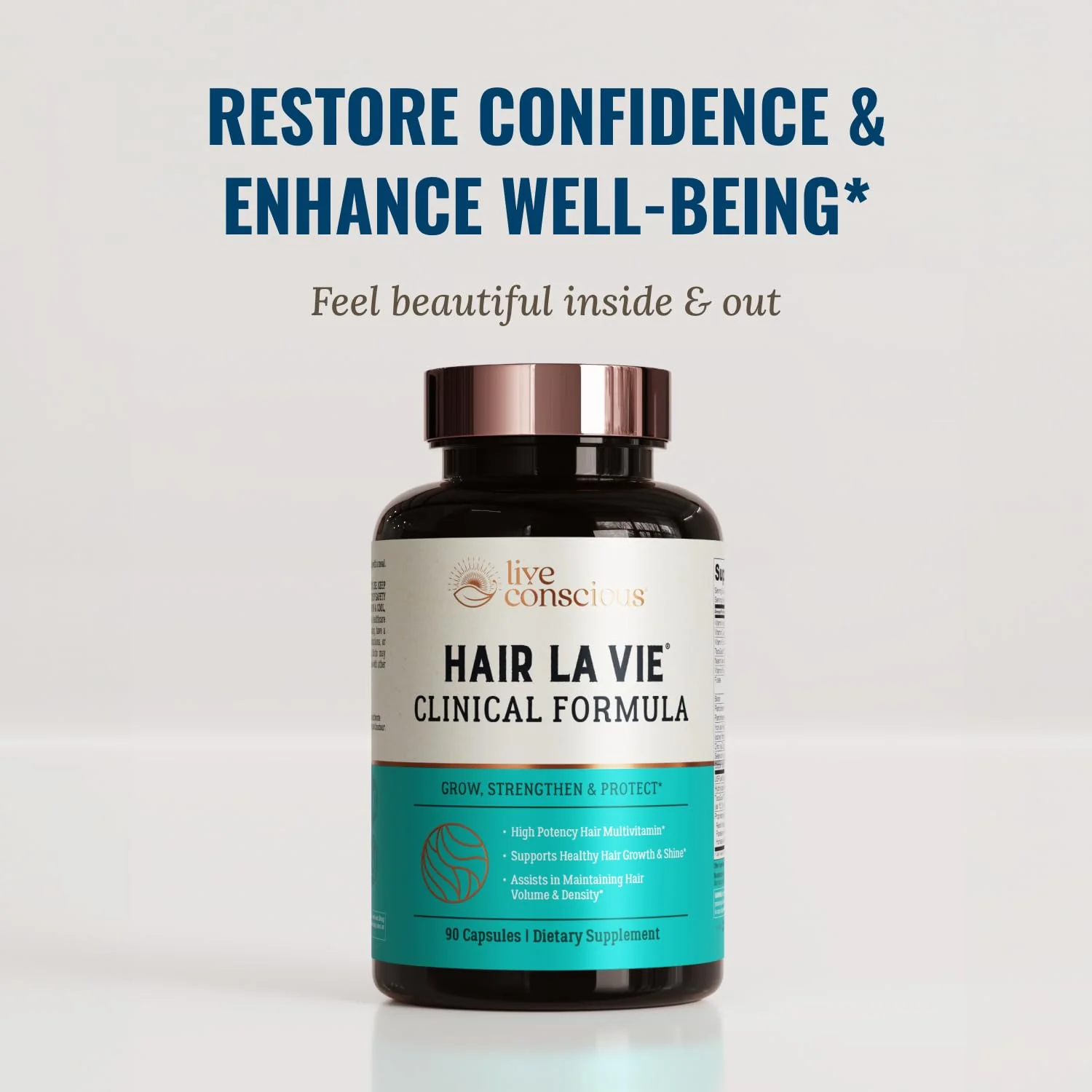 Hair La Vie Live Conscious Clinical Formula Hair Vitamins – Biotin & Saw Palmetto (2-Pack) - Image 4