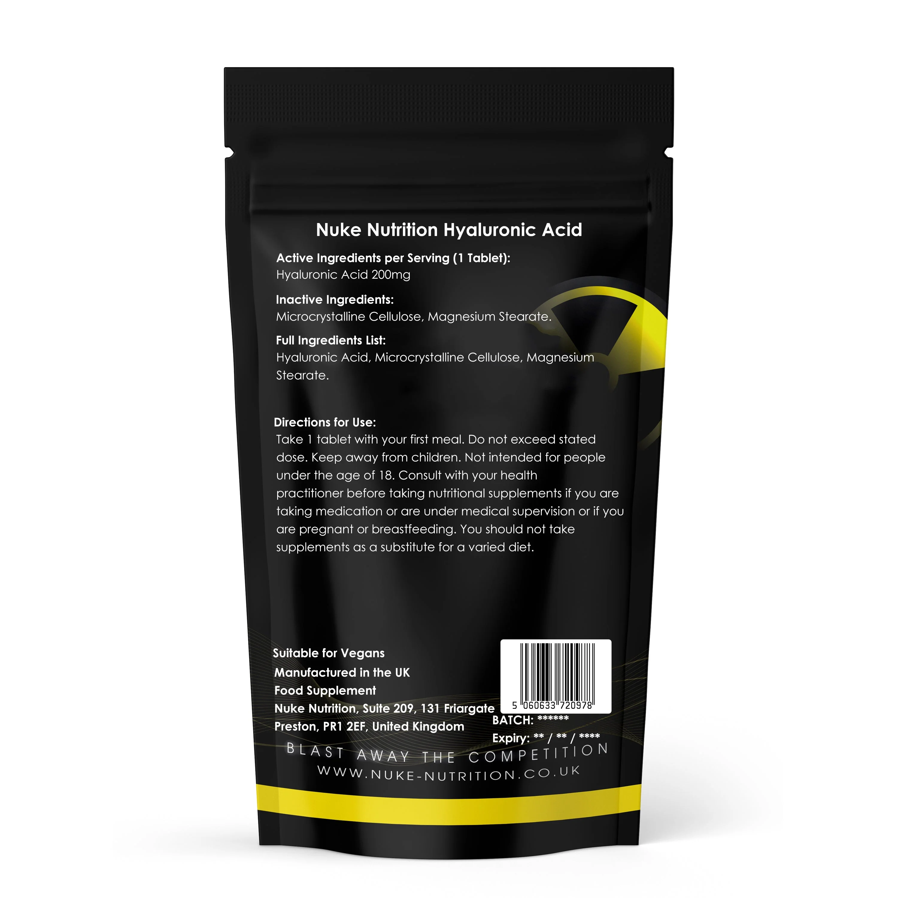 Hair & Skin Care Bundle - Hyaluronic Acid, Vitamin C, Biotin - High Strength x 180 Tablets - Image 2