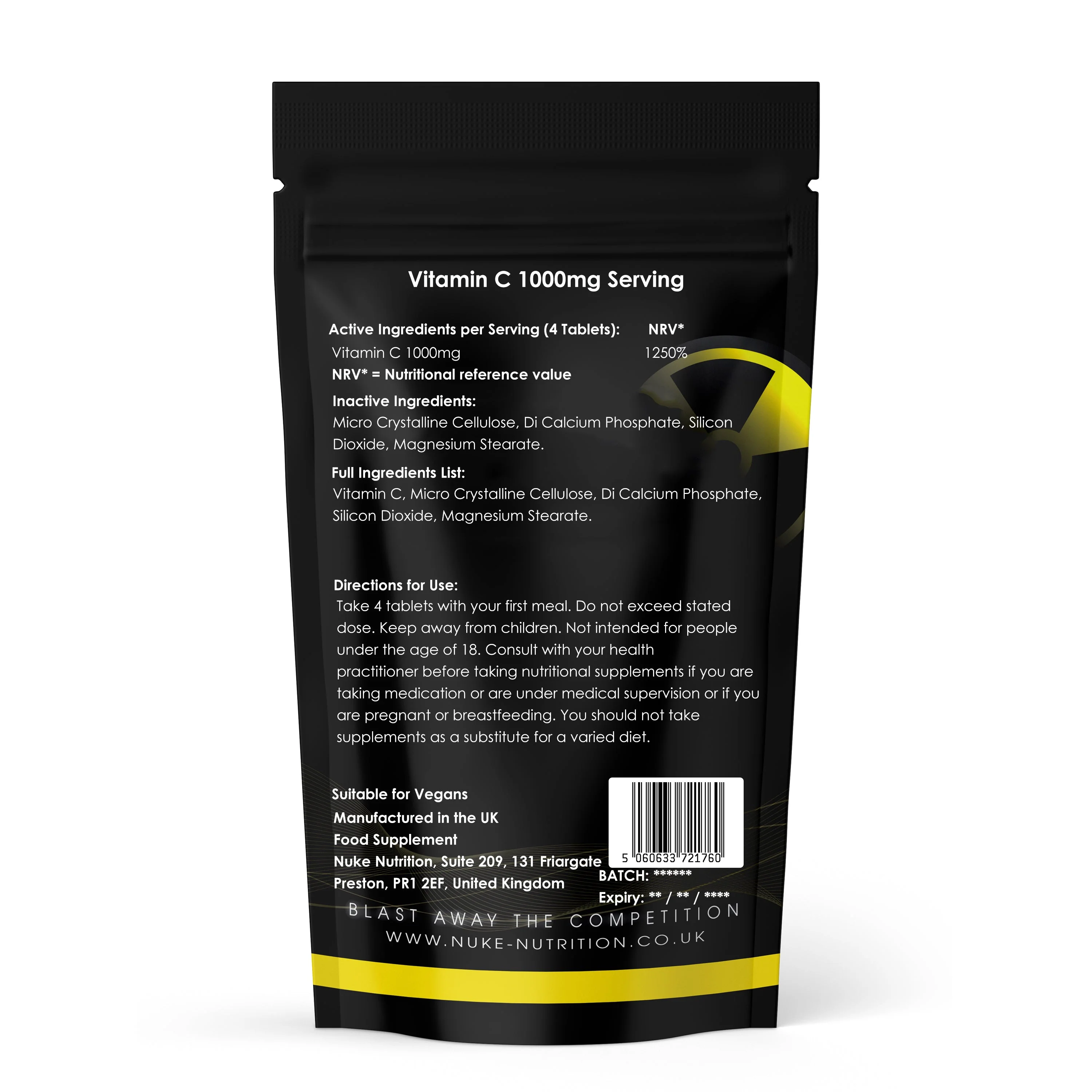 Hair & Skin Care Bundle - Hyaluronic Acid, Vitamin C, Biotin - High Strength x 180 Tablets - Image 4