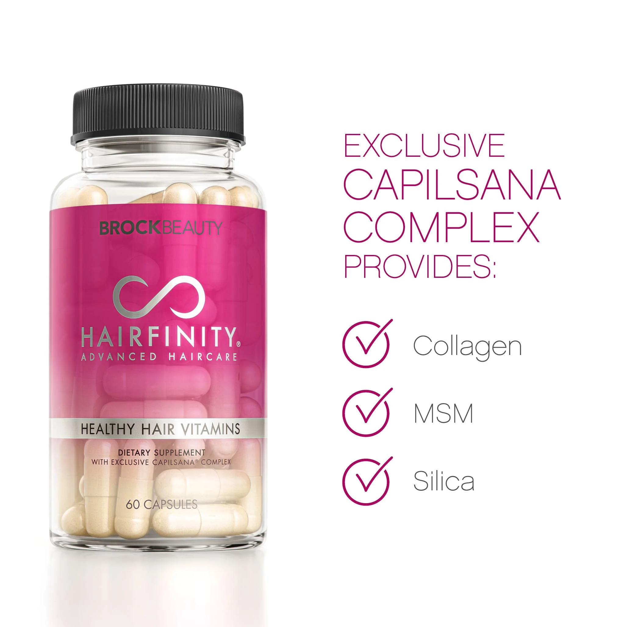 Hairfinity Hair Vitamins - Scientifically Formulated with Biotin, Amino Acids, and a Vitamin Supplement That Helps Support Hair Growth - Vegan - 60 Veggie Capsules (1 Month Supply) - Image 3