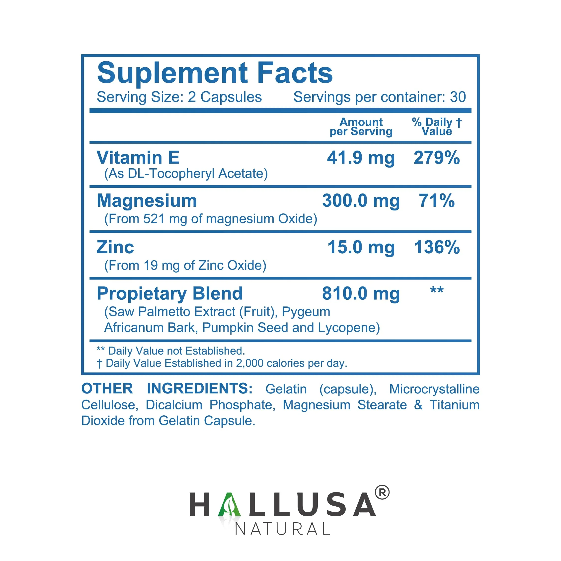 Hallusa Natural HallPROST Ultra Prostate Health Supplement for Men – Saw Palmetto, Lycopene, Pygeum, Zinc, Magnesium, Vitamin E | 60 Capsules - Image 9