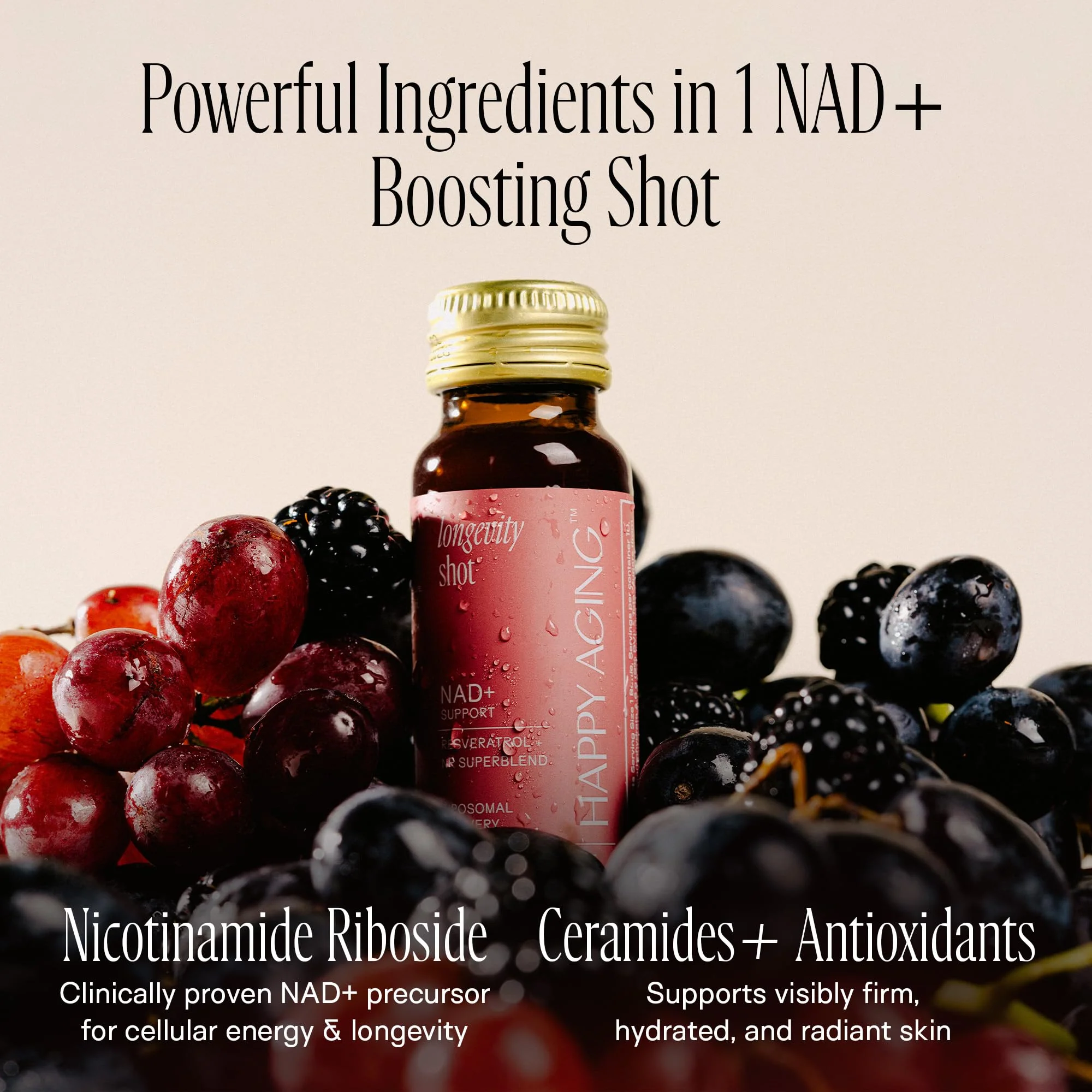 Happy Aging Liquid NAD+ Shot – Liposomal NR, Resveratrol, Antioxidants | 10 Shots - Image 12