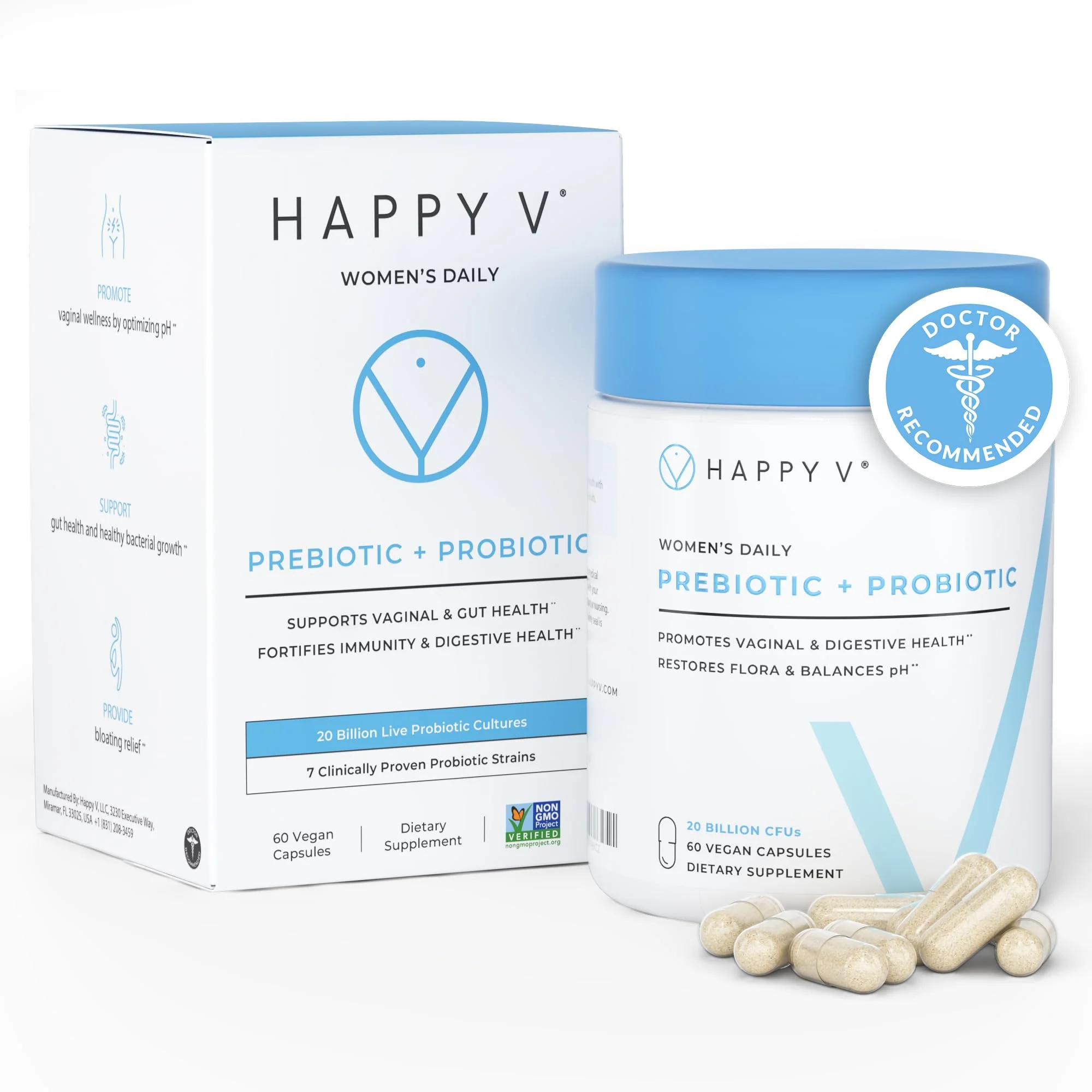 Happy V Dr. Formulated Vaginal Probiotics for Women – pH Balance, Urinary & Gut Support - Image 10