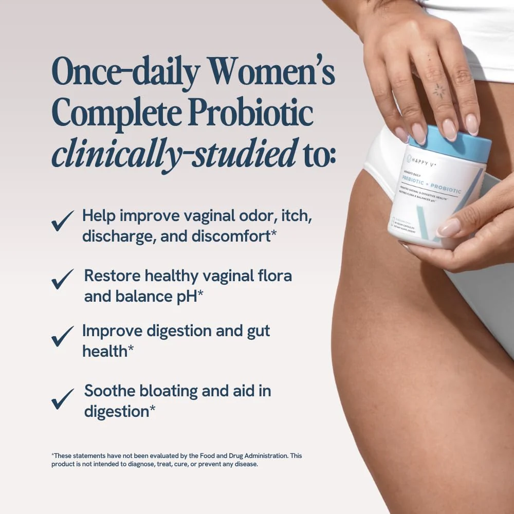 Happy V Dr. Formulated Vaginal Probiotics for Women – pH Balance, Urinary & Gut Support - Image 11