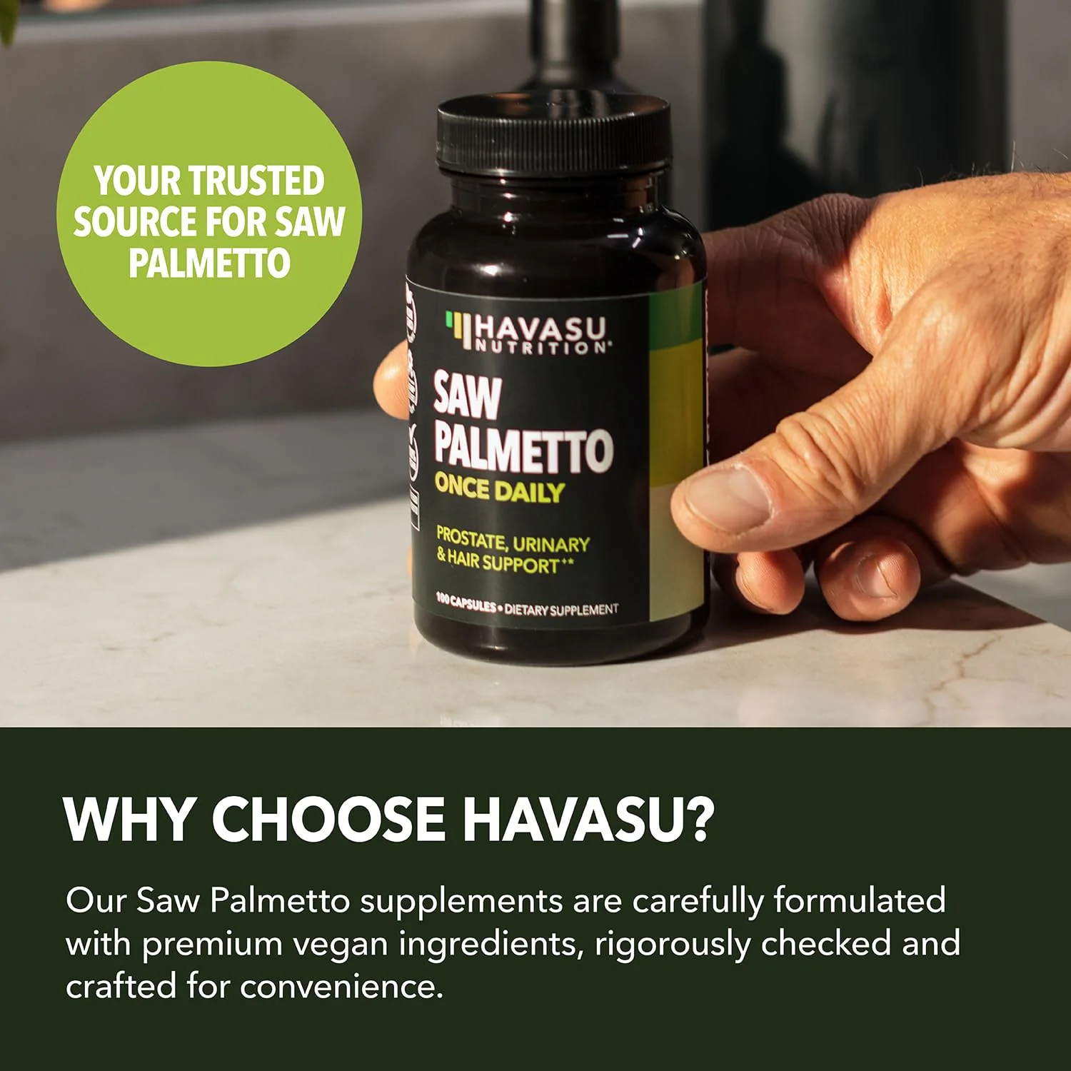 HAVASU NUTRITION Saw Palmetto for Men – Prostate Support & DHT Hair Health (500mg) - Image 6