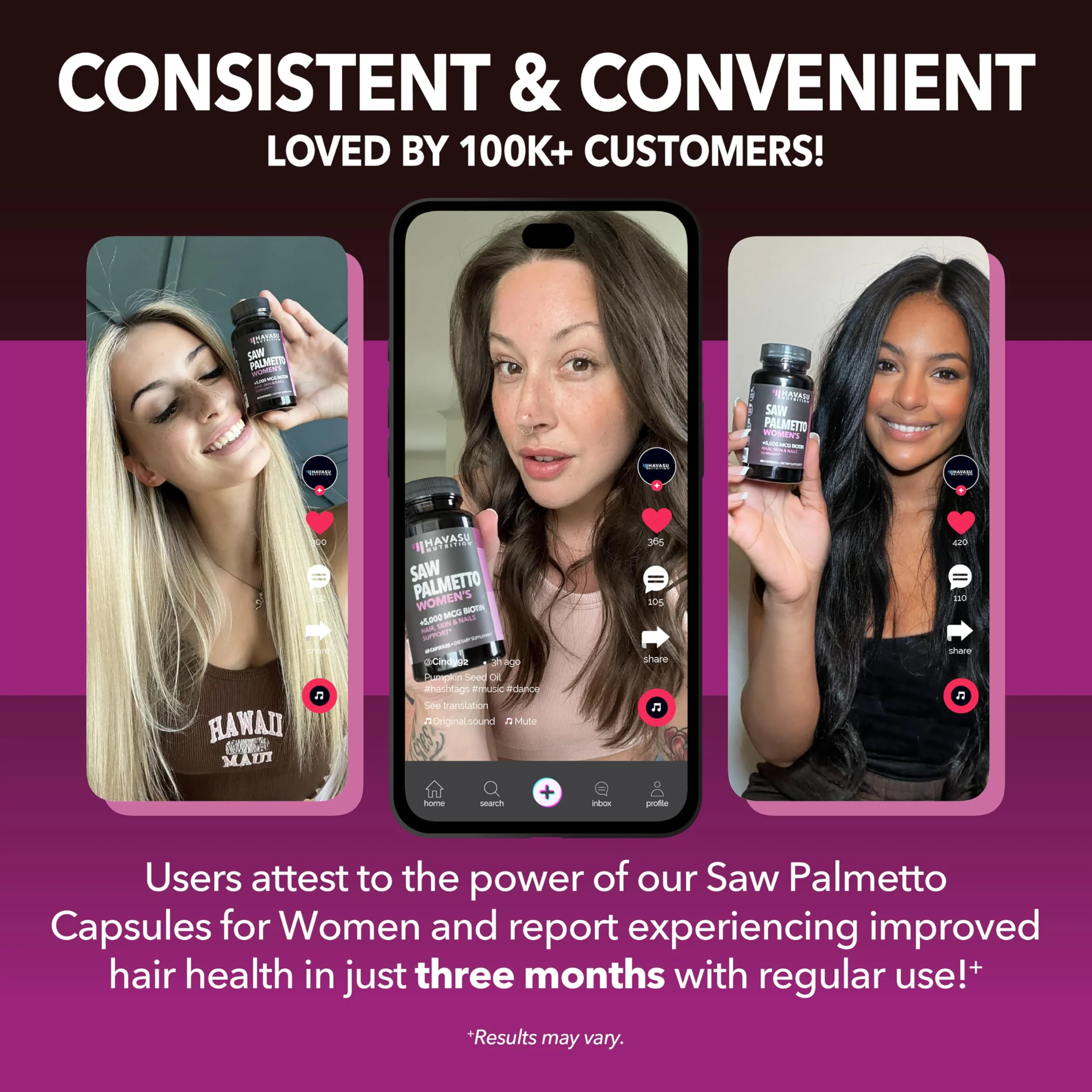 HAVASU Nutrition Saw Palmetto with Biotin 5000mcg - Vegan, Non-GMO DHT Support for Hair, Skin & Nails - 120 Count - Image 5