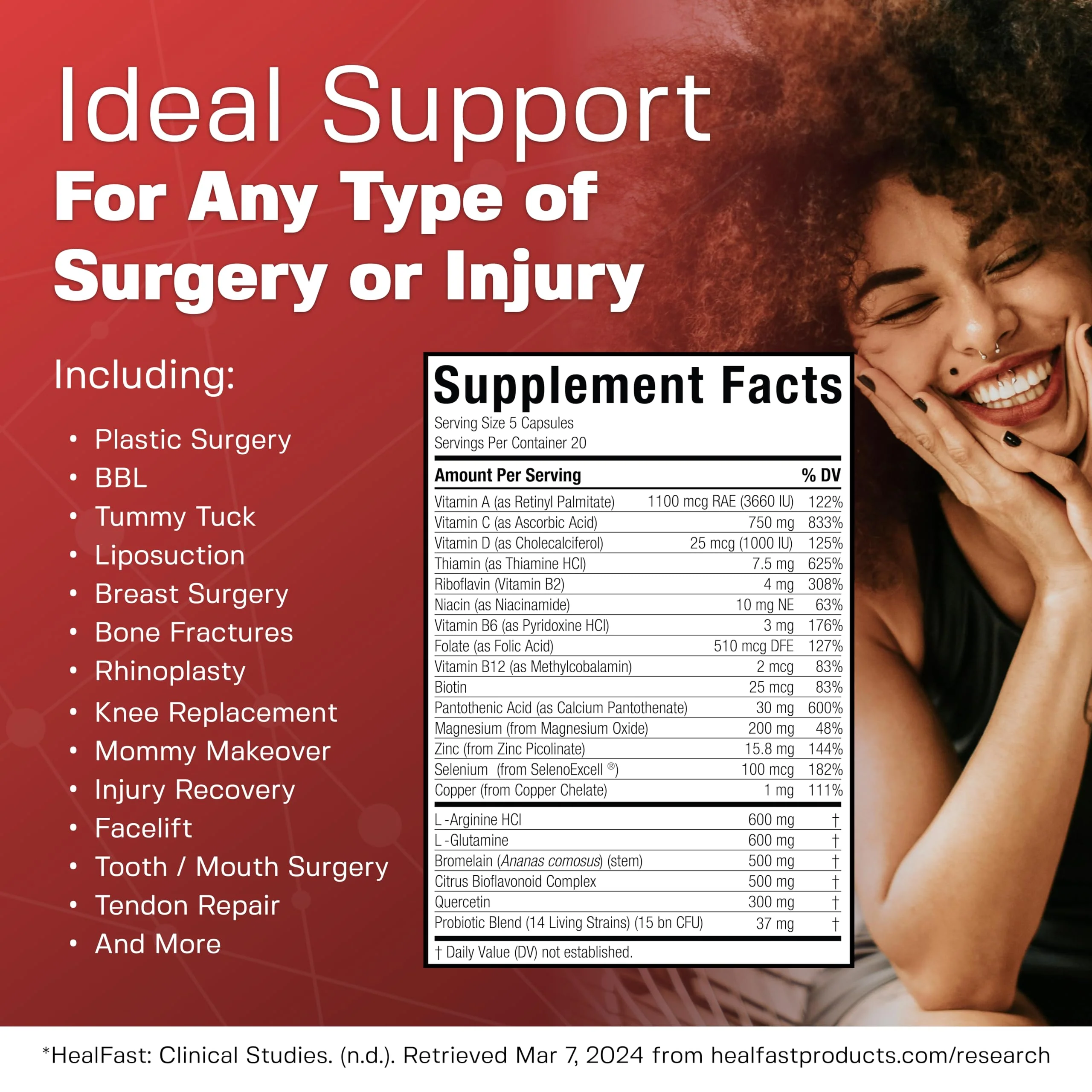HealFast Post-Surgery Recovery Supplement – Supports Healing, Scar & Bruising | BBL Post-Op - Image 6