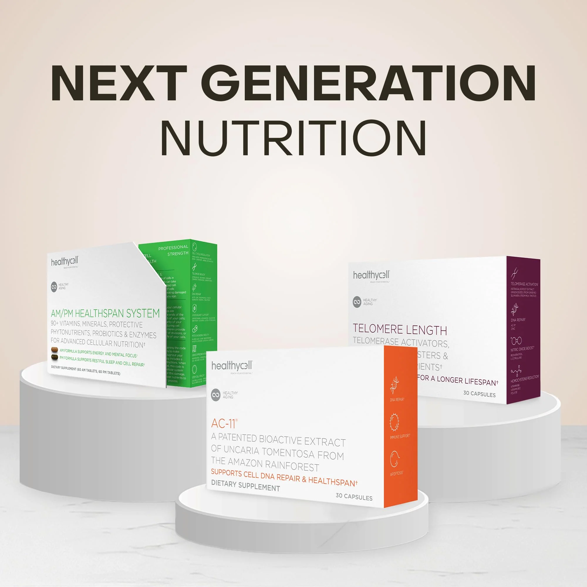 HealhtyCell AM/PM Healthspan System - 90+ Vitamins, Minerals, Protective Phytonutrients, Probiotics & Enzymes for Advanced Cellular Nutrition - 60 AM Tablets & 60 PM Tablets - Image 6