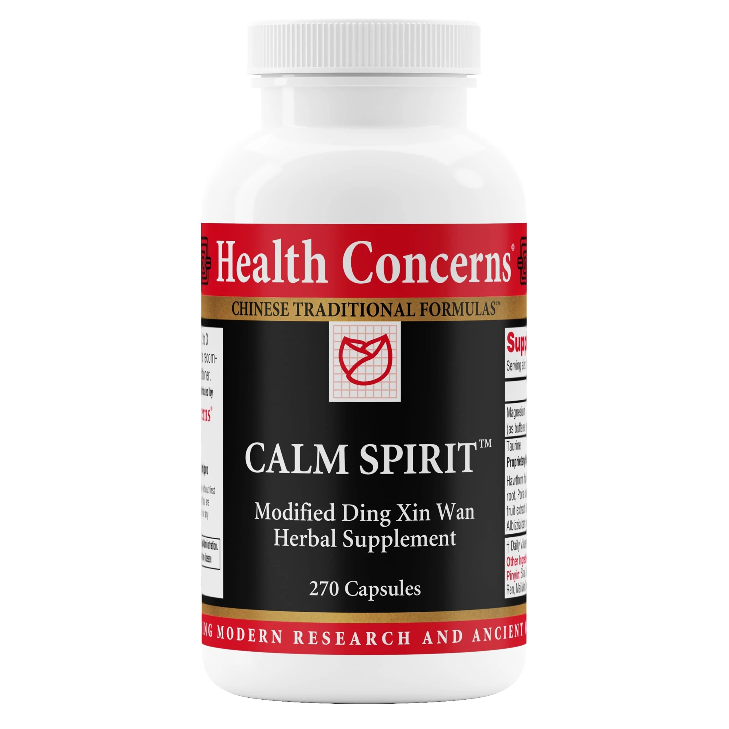 Health Concerns Calm Spirit – Stress Relief Supplement with Chinese Herbal Blend, Magnesium Glycinate & Taurine | 270 Capsules