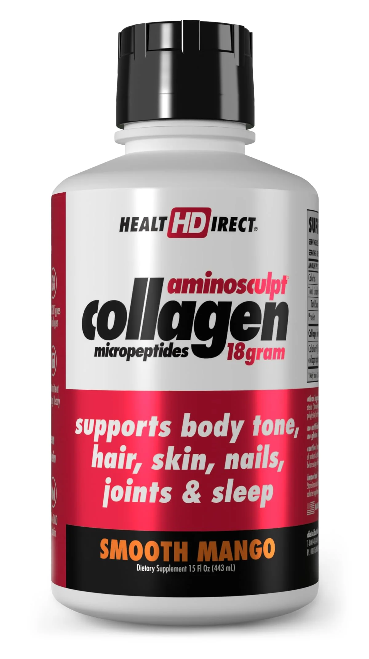 HEALTH DIRECT AminoSculpt Sugar-Free Liquid Collagen | Grass-Fed, Medical-Grade, Mango Flavor – 15 oz - Image 8