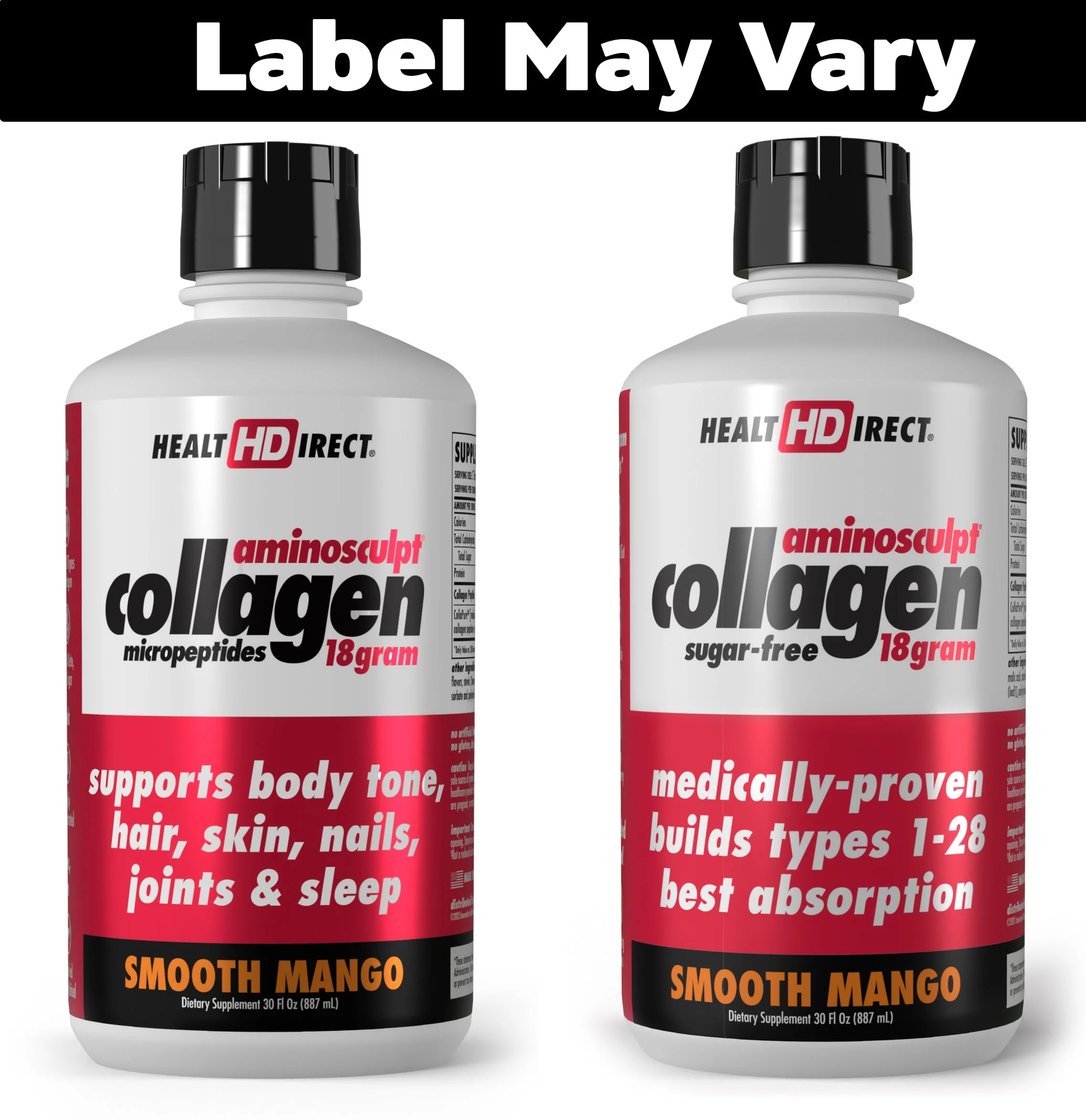 HEALTH DIRECT AminoSculpt Sugar-Free Liquid Collagen — High Potency, Grass-Fed, Mango | 30 oz - Image 2