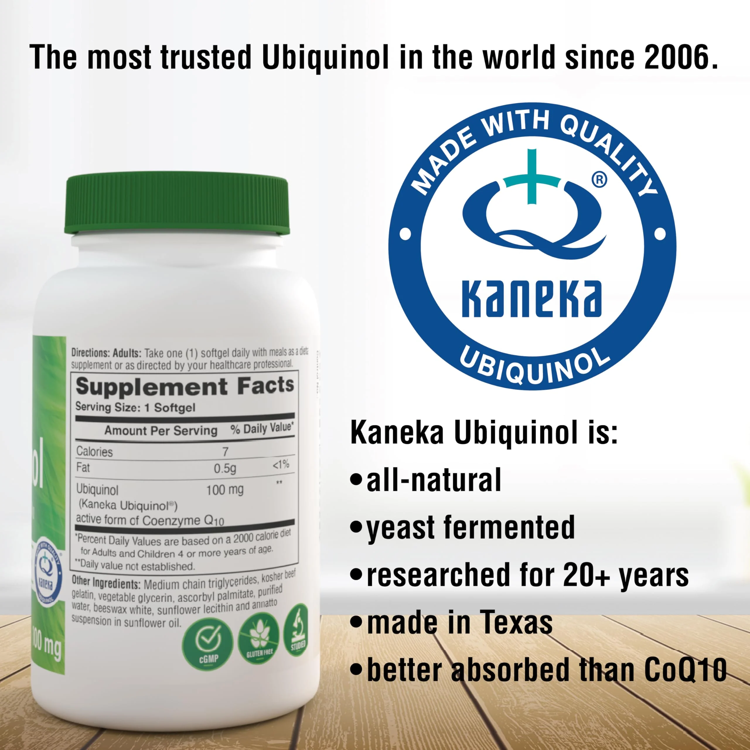 Health Thru Nutrition Ubiquinol 100mg - Kaneka QH, 120 Softgels, 3rd-Party Tested, Enhanced Bioavailability, Non-GMO - Image 4