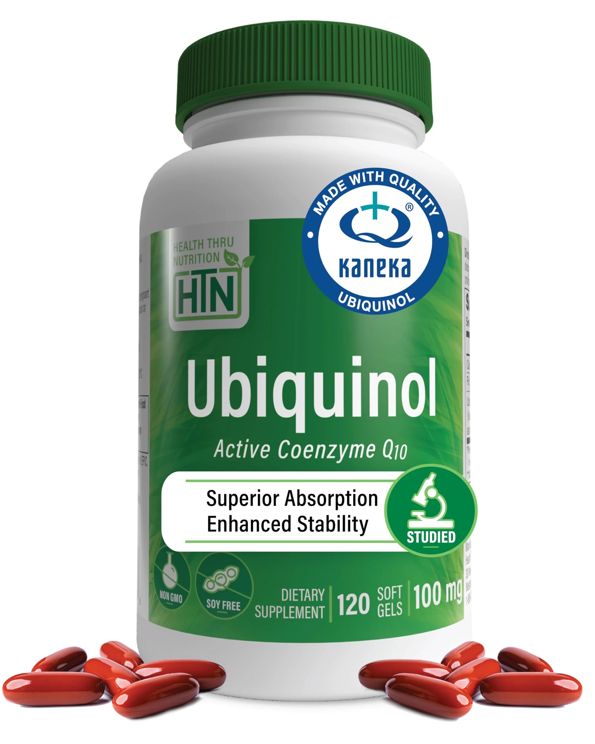 Health Thru Nutrition Ubiquinol 100mg - Kaneka QH, 120 Softgels, 3rd-Party Tested, Enhanced Bioavailability, Non-GMO - Image 7