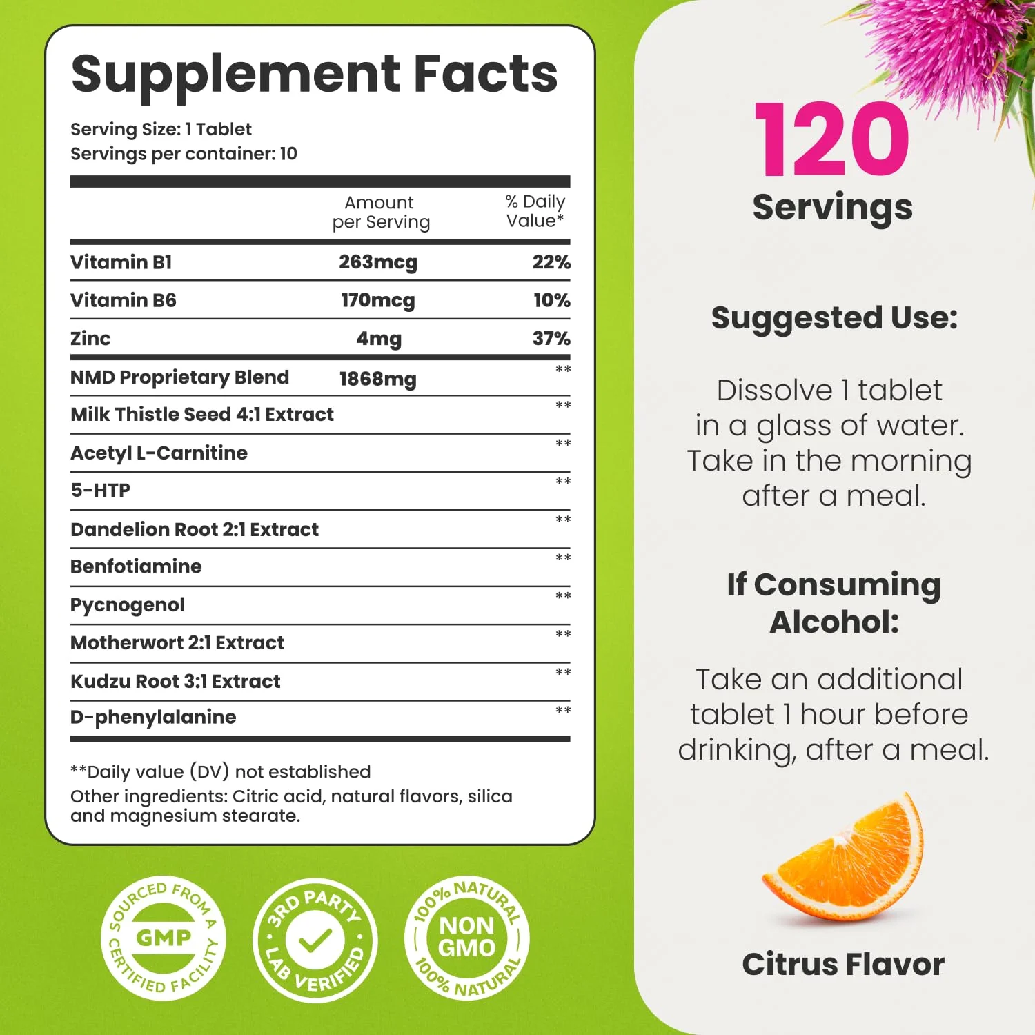 HealthBiotics NoMoreDrinks — Anti Alcohol Craving Supplement, Liver Detox & Energy Support (120 Capsules) - Image 15