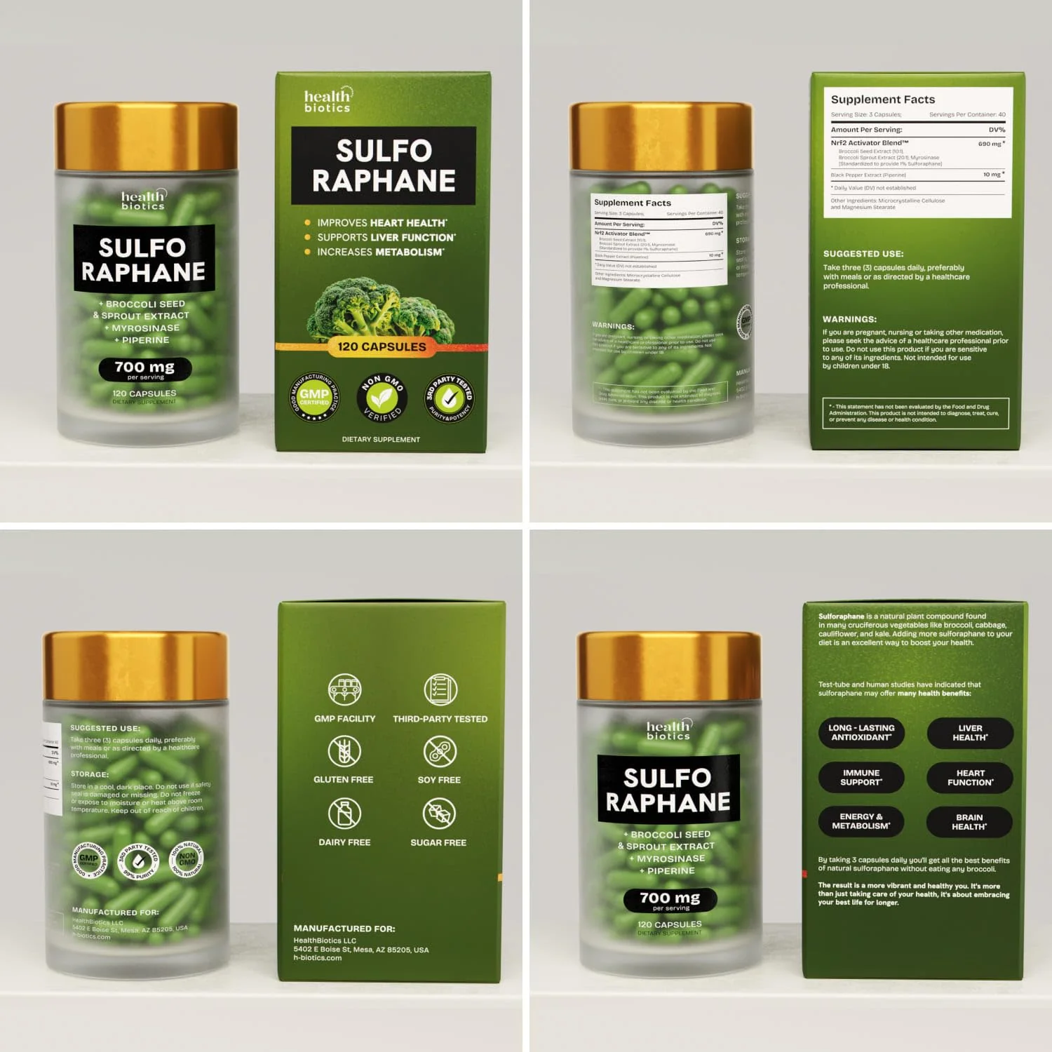 Healthbiotics Sulforaphane Supplement Organic Broccoli Sprouts – Stabilized Sulforaphane for Kids & Adults | 120 Pills | 1 Pack - Image 9