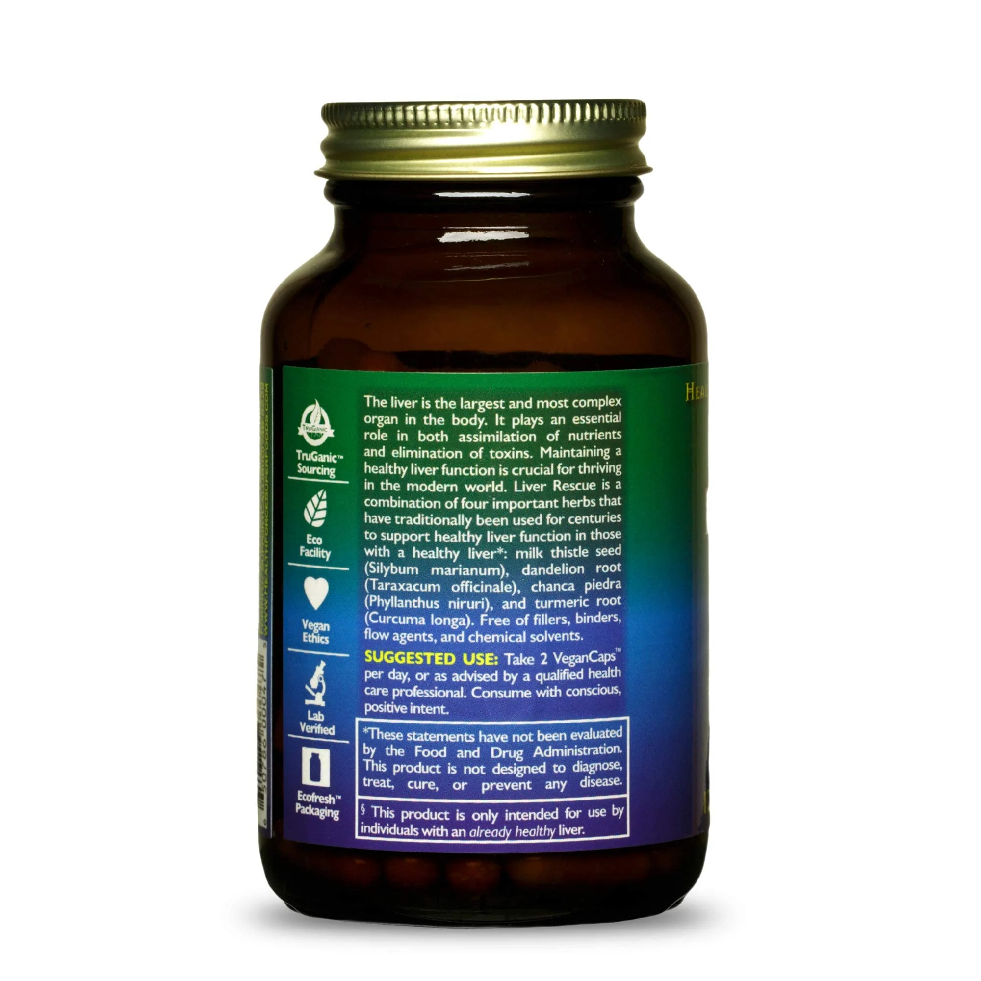 HealthForce SuperFoods Liver Rescue - Natural Liver Cleanse with Milk Thistle & Dandelion Root | Gluten-Free & Vegan | 120 Capsules - Image 11