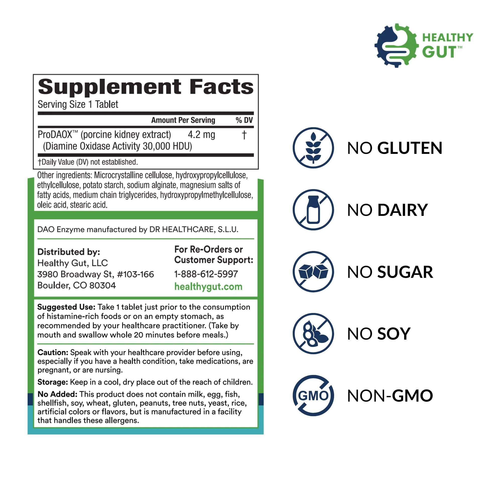 Healthy Gut HistaHarmony DAO Enzyme Supplement – 30,000 HDU, Delayed Release, 60 Servings - Image 11