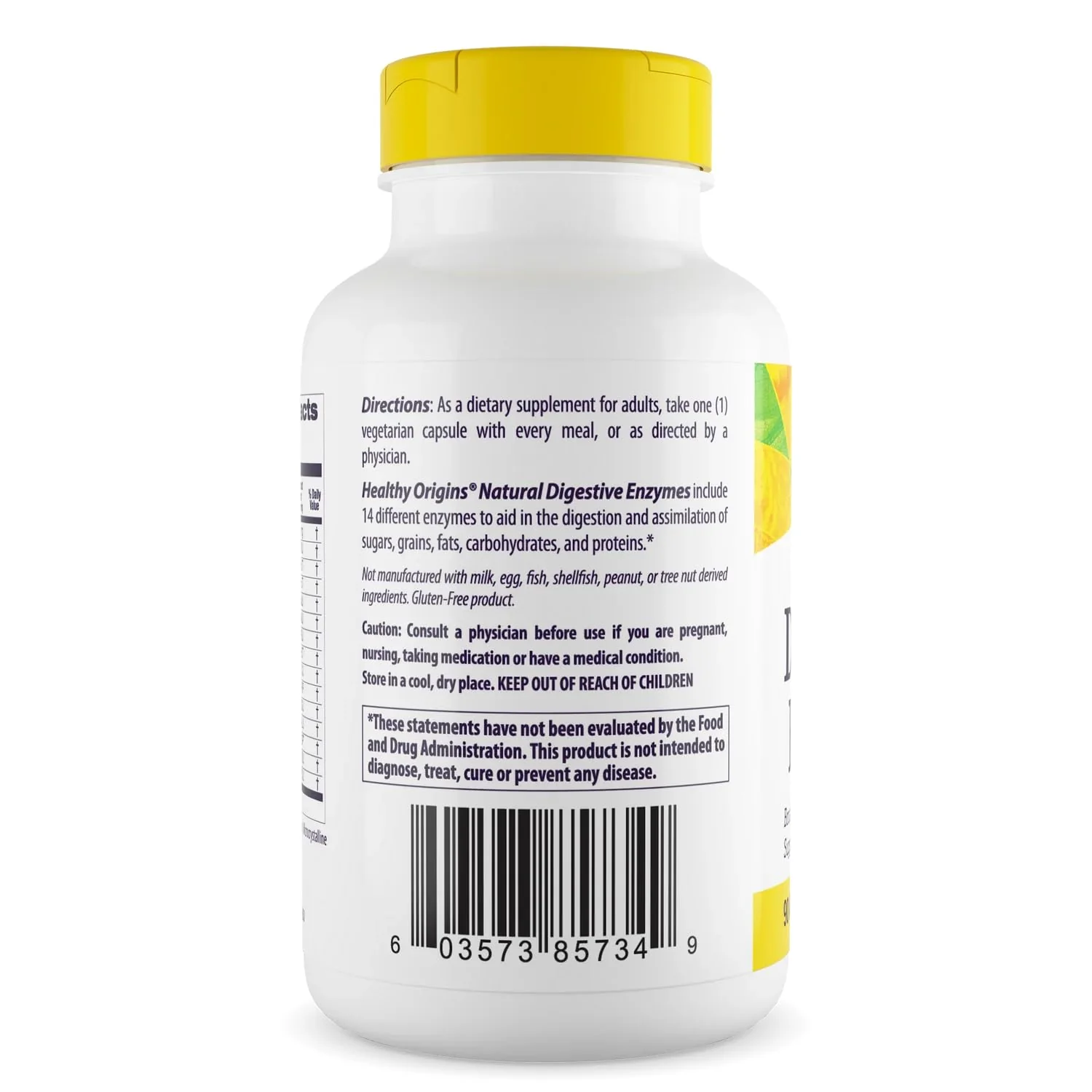 Healthy Origins Digestive Enzymes – Broad Spectrum, Gluten Free, Non-GMO | 180 Veggie Caps - Image 3