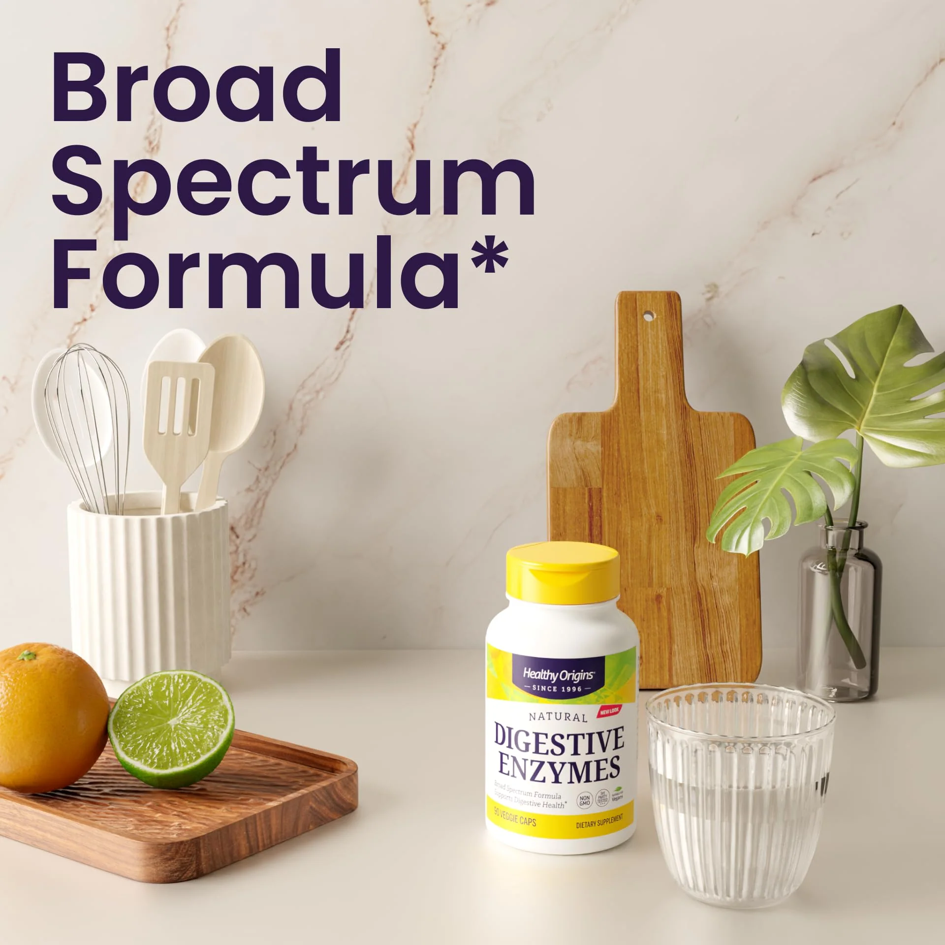 Healthy Origins Digestive Enzymes – Broad Spectrum, Gluten Free, Non-GMO | 180 Veggie Caps - Image 4