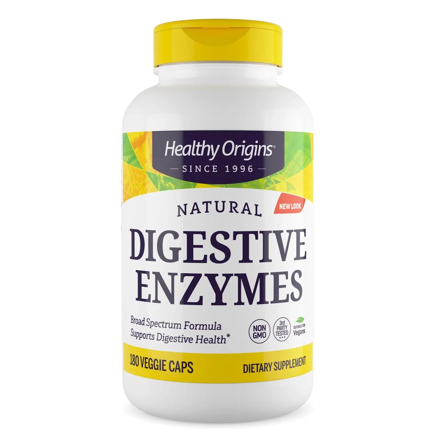 Healthy Origins Digestive Enzymes – Broad Spectrum, Gluten Free, Non-GMO | 180 Veggie Caps - Image 8