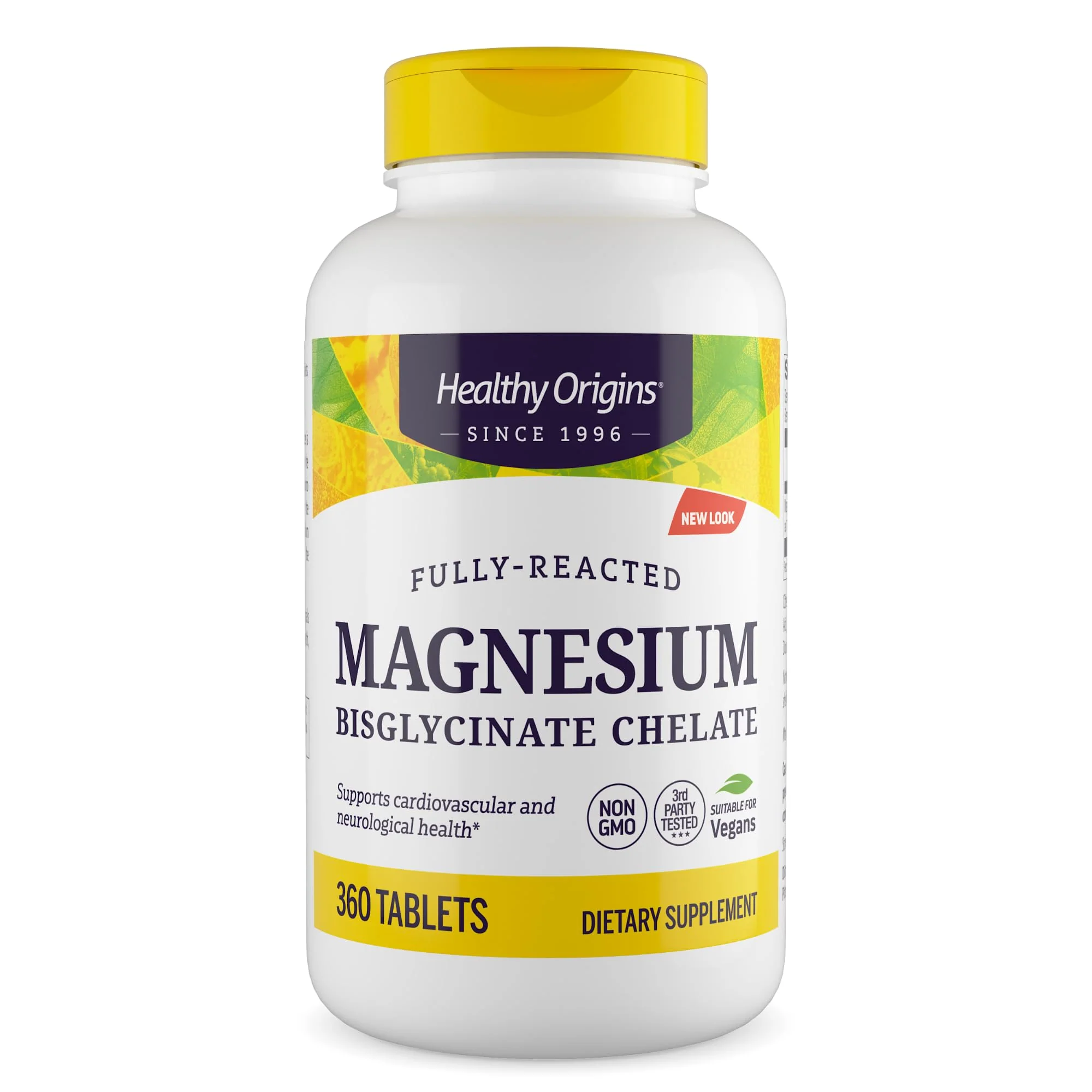 Healthy Origins Magnesium Bisglycinate Chelate – Non-GMO, Gluten Free, Vegan, Cardiovascular & Bone Support, 360 Tablets - Image 8