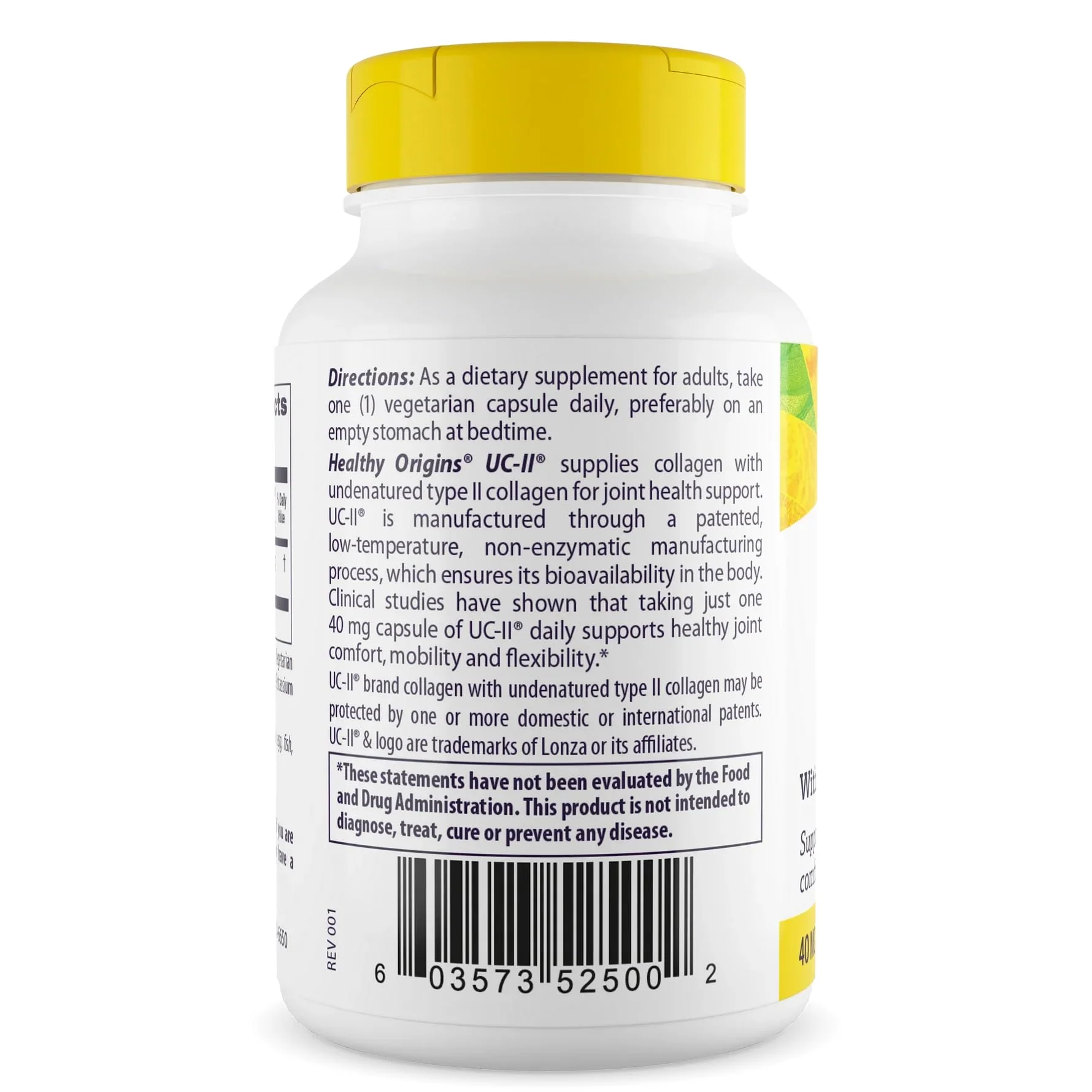 Healthy Origins UC-II 40 mg Undenatured Type II Collagen – 120 Veggie Caps - Image 2