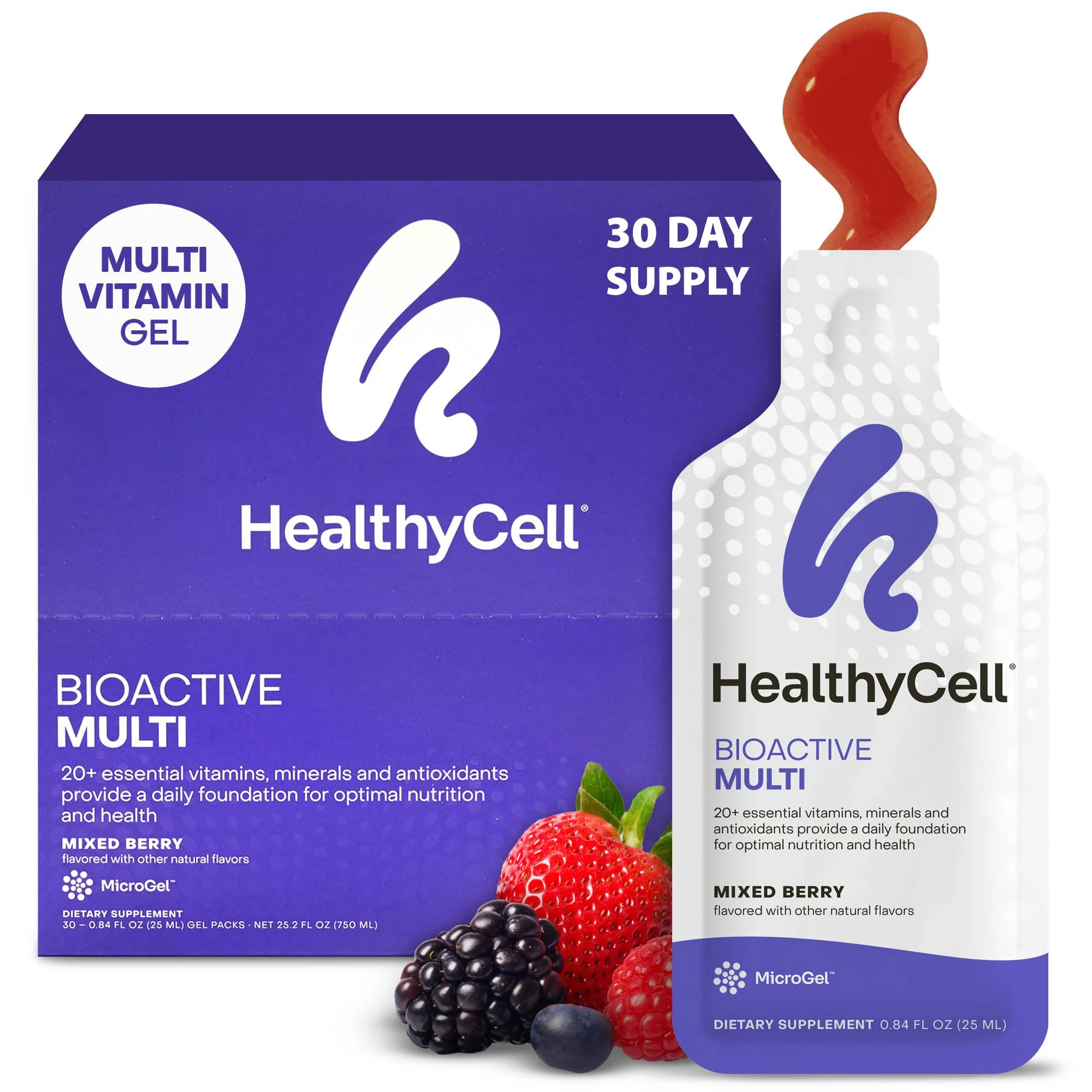 HealthyCell Bioactive Daily Liquid Multivitamin for Men & Women – 20+ Vitamins, Minerals & Antioxidants in 30 Gel Packs - Image 7
