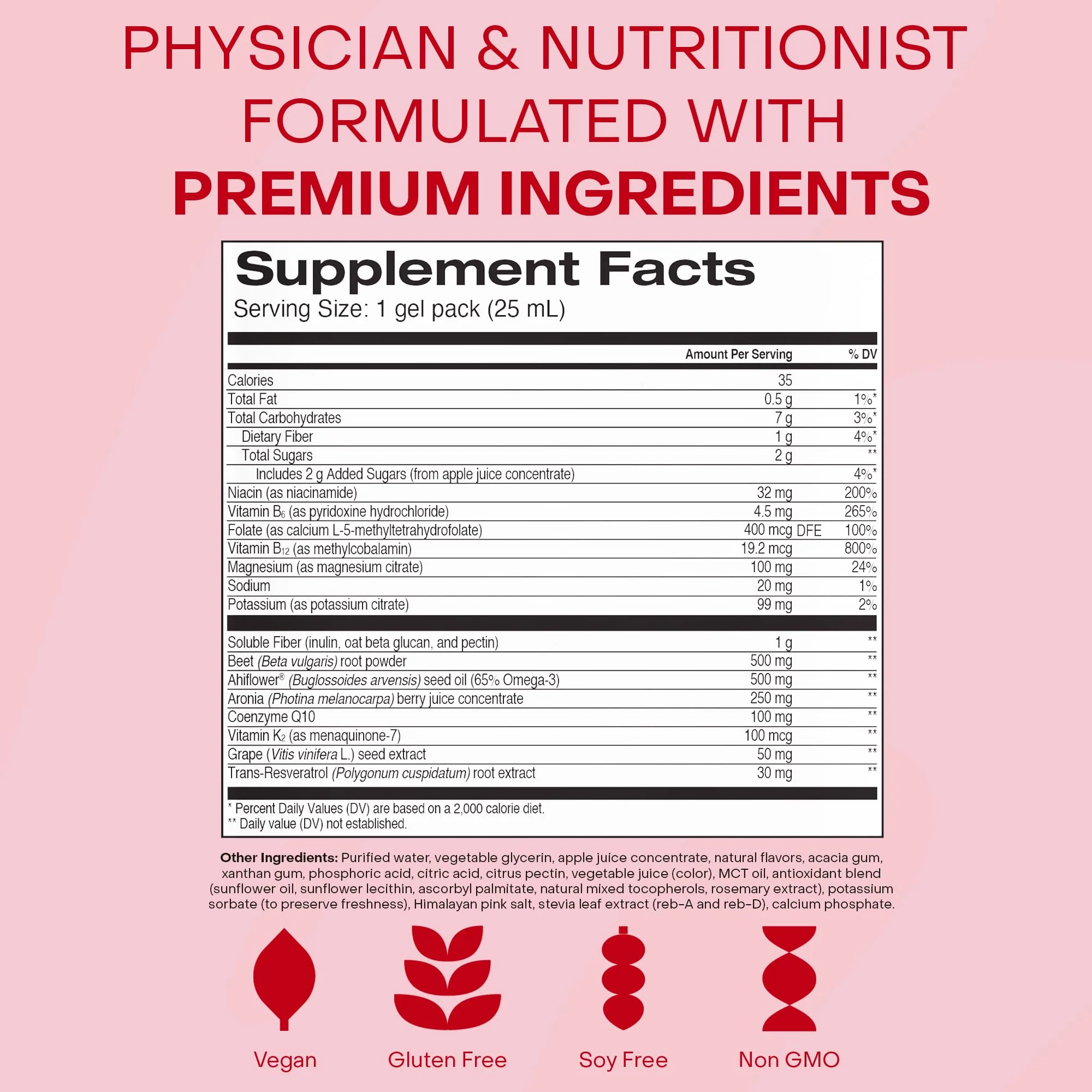 HealthyCell Heart & Vascular Health Daily Liquid Supplement – Beet Root, CoQ10, Resveratrol, Omega-3, Vitamin K2 | 30 Gel Packs - Image 5