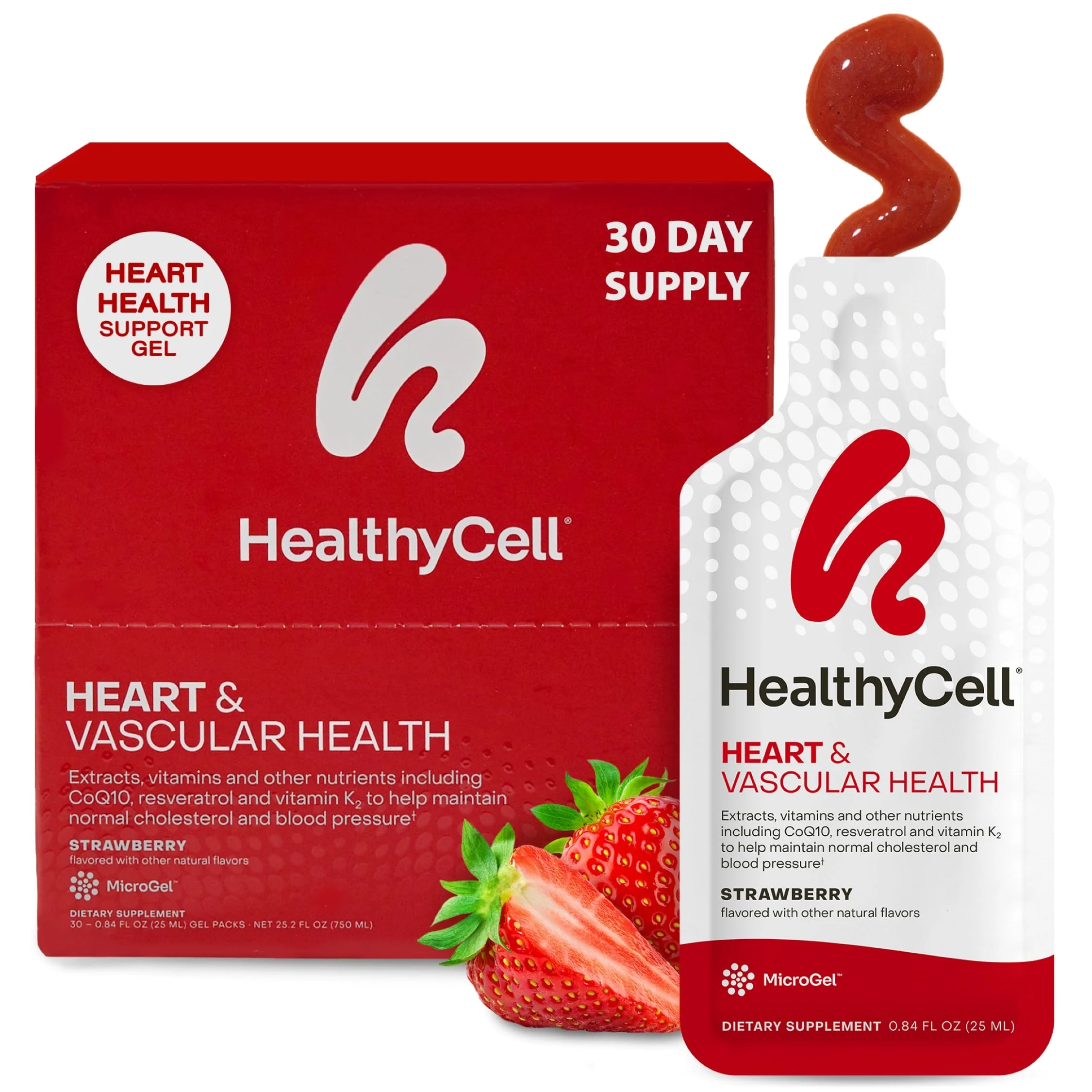 HealthyCell Heart & Vascular Health Daily Liquid Supplement – Beet Root, CoQ10, Resveratrol, Omega-3, Vitamin K2 | 30 Gel Packs - Image 7