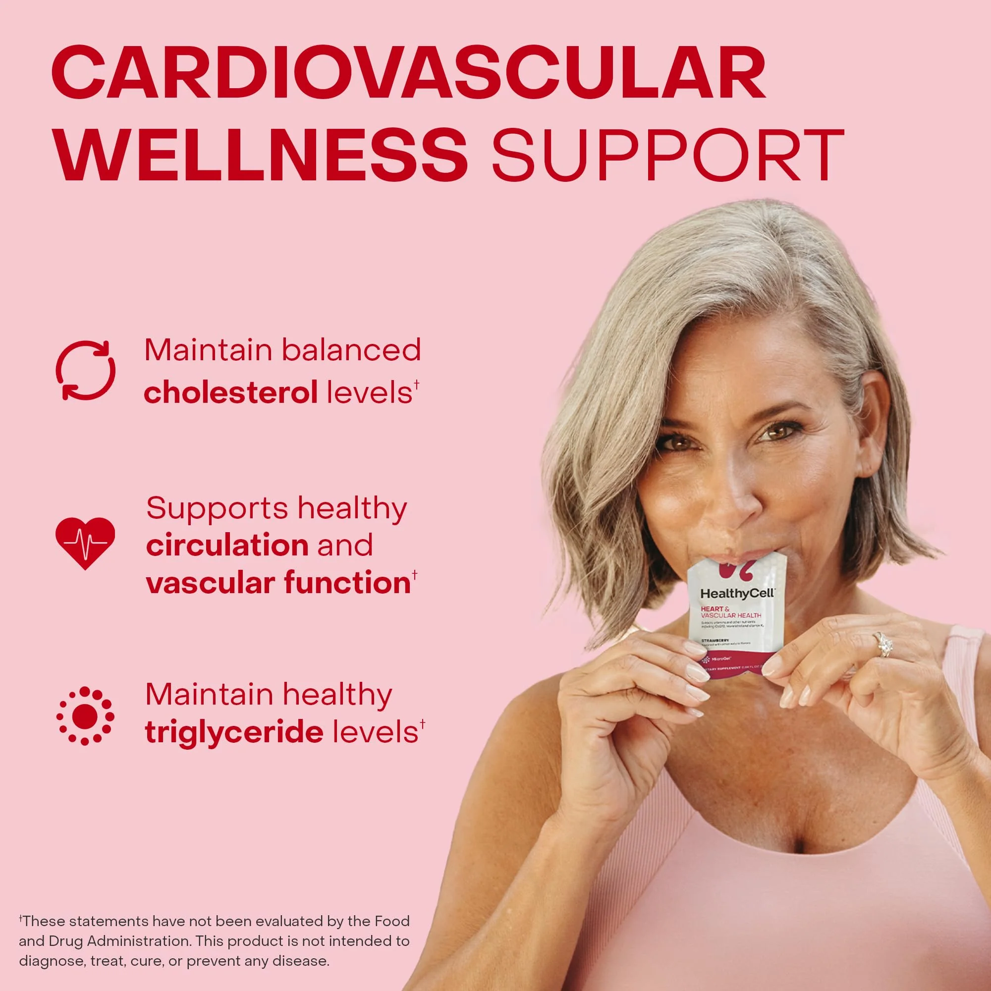 HealthyCell Heart & Vascular Health Daily Liquid Supplement – Beet Root, CoQ10, Resveratrol, Omega-3, Vitamin K2 | 30 Gel Packs - Image 8