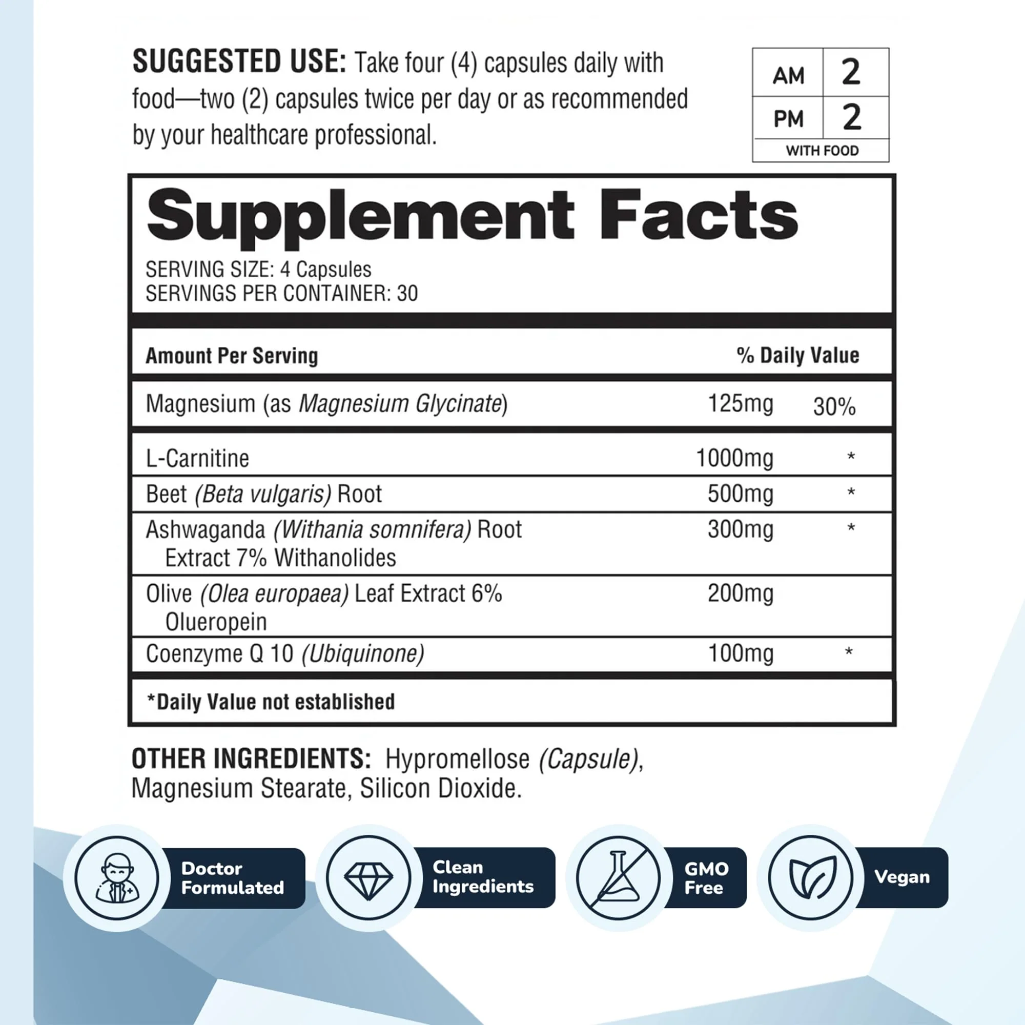 HealthyHeart Support+ 6-in-1 Heart Health Supplement – Barton Nutrition – 120 Capsules - Image 3