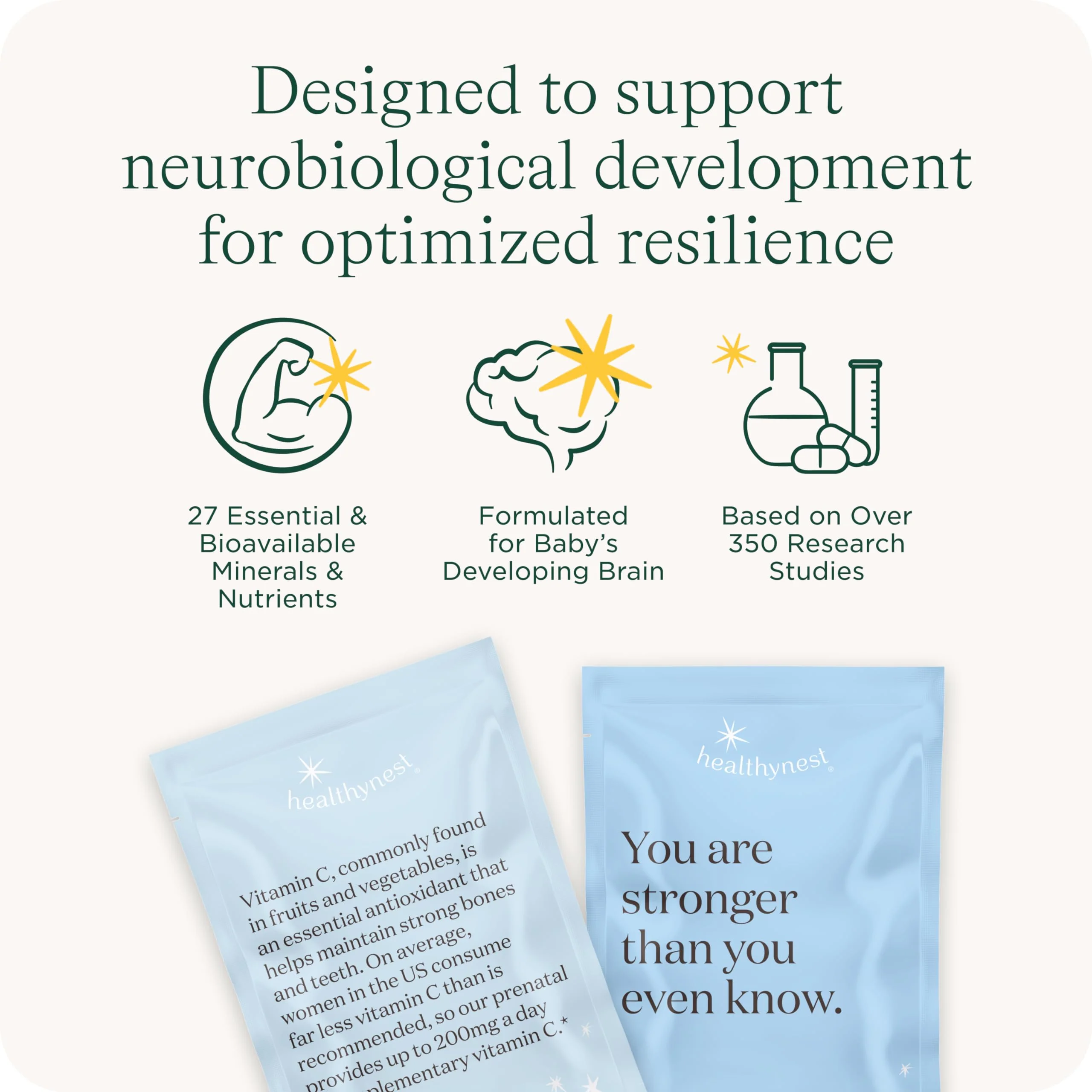 HealthyNest 2nd Trimester Prenatal Vitamin | Fetal Brain Development Support | 31 Day Supply - Image 4