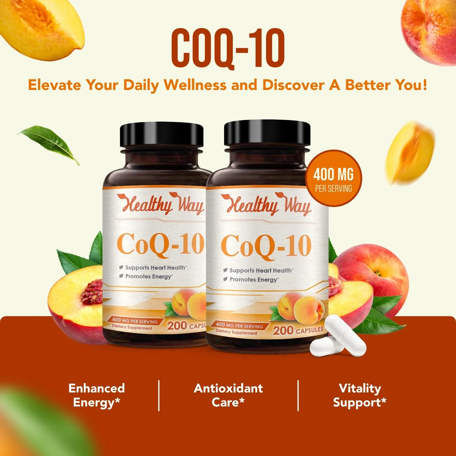 HealthyWayRx CoQ10 400mg - Once Daily Capsules for Heart & Energy | Non-GMO, American Made - Image 6