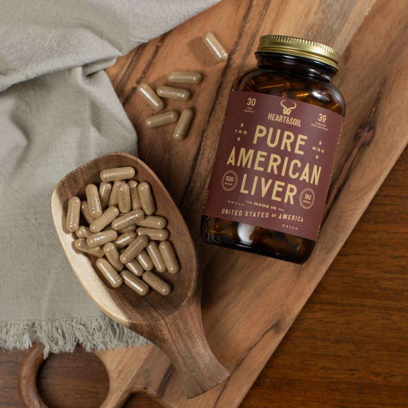 HEART & SOIL Beef Liver Capsules – 3000mg, Grass-Fed, 180 Capsules, Made in USA - Image 14